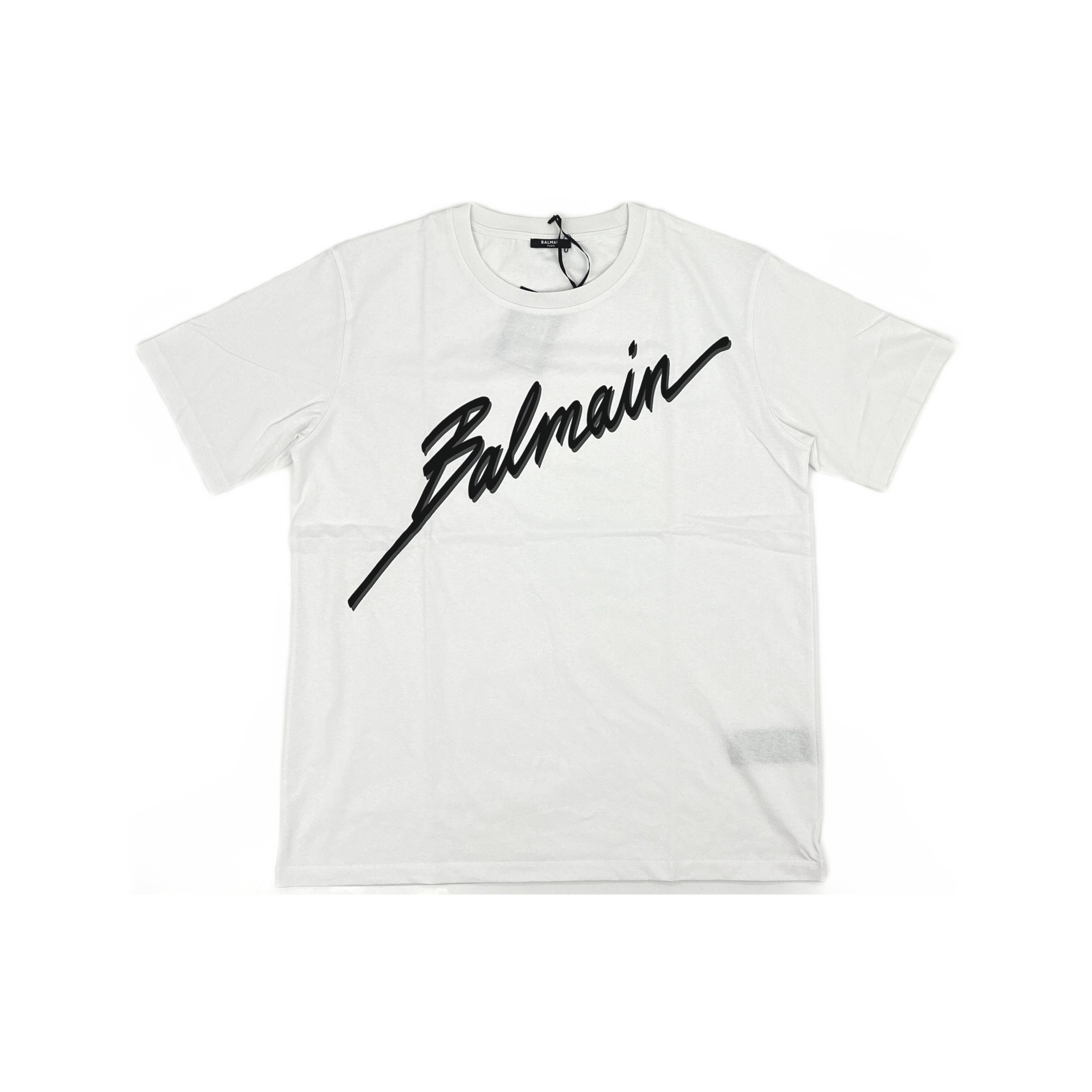 Balmain Balmain Logo Script T-Shirt Size L Size US L / EU 52-54 / 3 - 1 Thumbnail