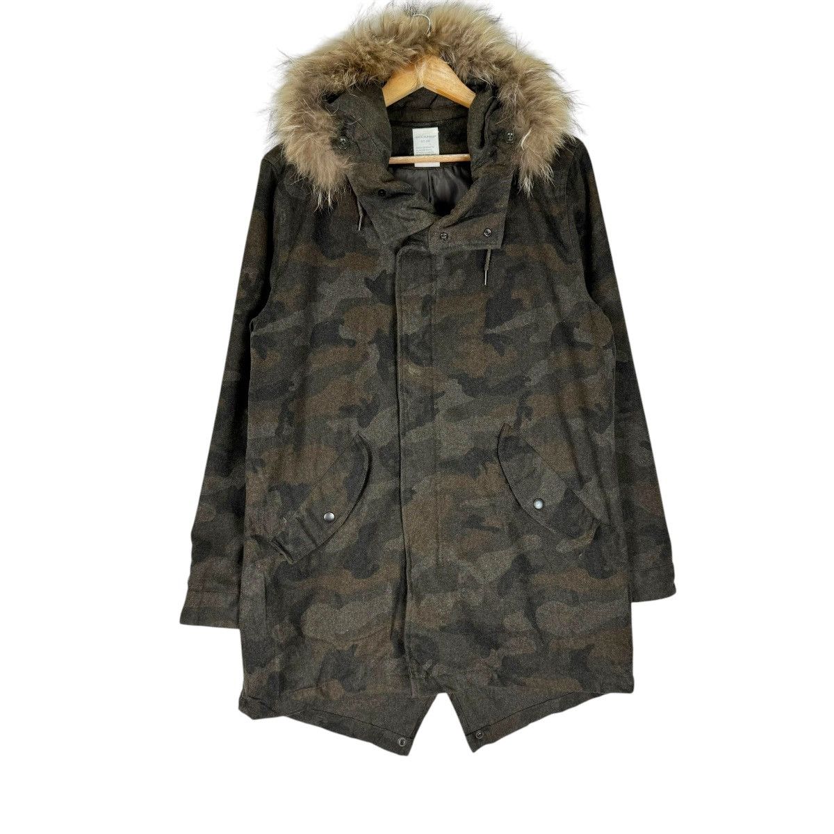If Six Was Nine 🌟BACK NUMBER FUR HOODIE CAMO FISHTAIL JACKET Size US M / EU 48-50 / 2 - 2 Thumbnail