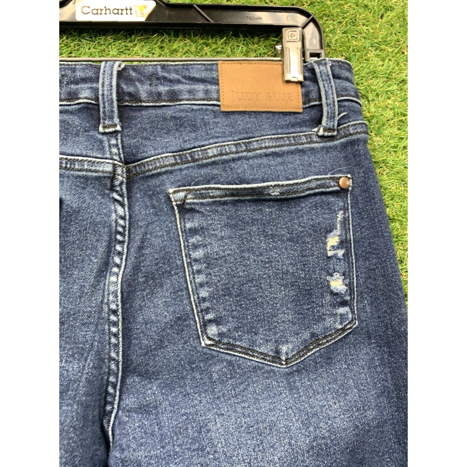 Vintage Judy Blue Jeans Womens 29 Regular Stretch Distressed 5-Pocket Blue Denim JB88706 Jeans Size 29" - 3 Thumbnail