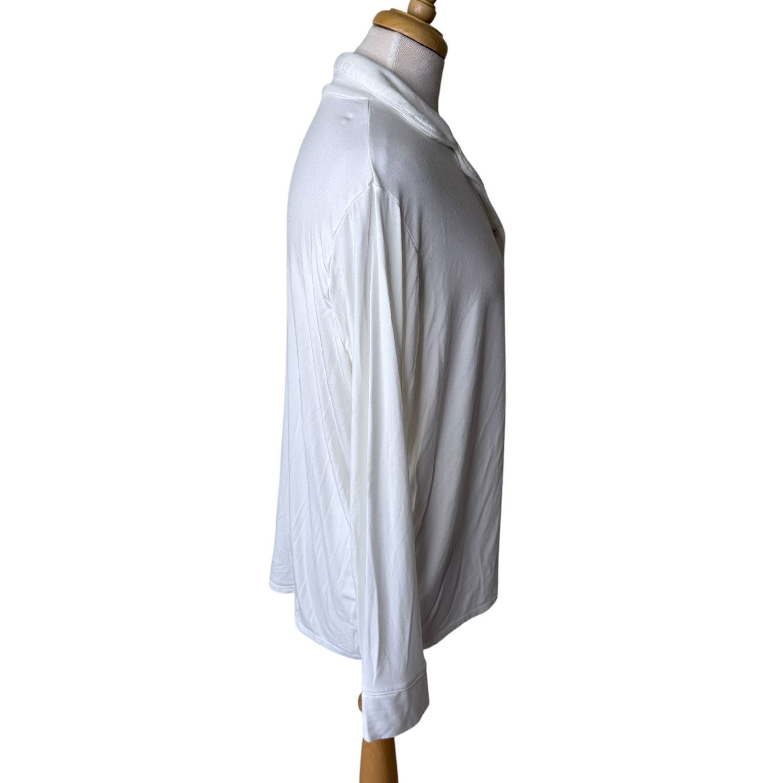 SKIMS SKIMS Long Sleeve Sleep Shirt in Snow Size Large Size L / US 10 / IT 46 - 7 Thumbnail