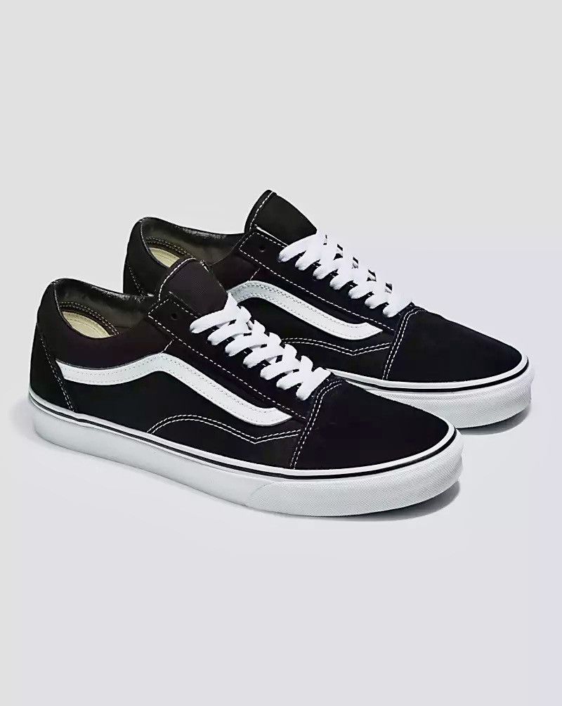 Vans Vans Old Skool Shoes Black White Low Top Sneakers Size US 12 / EU 45 - 1 Thumbnail