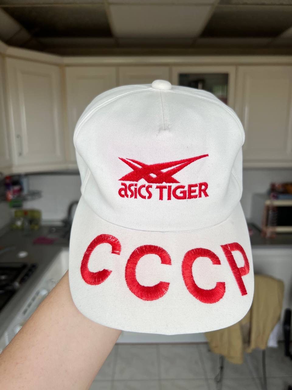 Asics VINTAGE 1980s ASICS TIGER JAPAN BIG LOGO CCCP USSR HAT CAP Size ONE SIZE - 2 Thumbnail