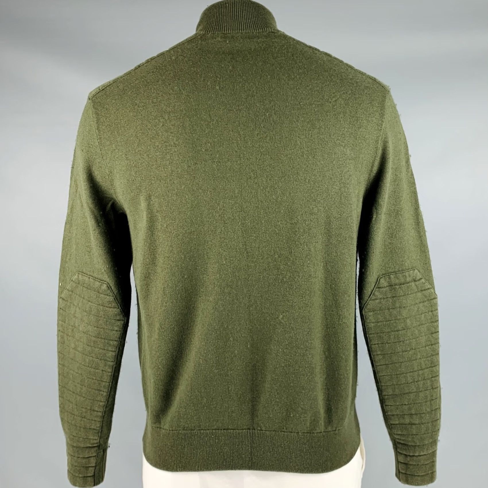 Vintage RRL by RALPH LAUREN Jacket L Green Quilted Cotton Wool Zip Up Mens Size US L / EU 52-54 / 3 - 3 Thumbnail