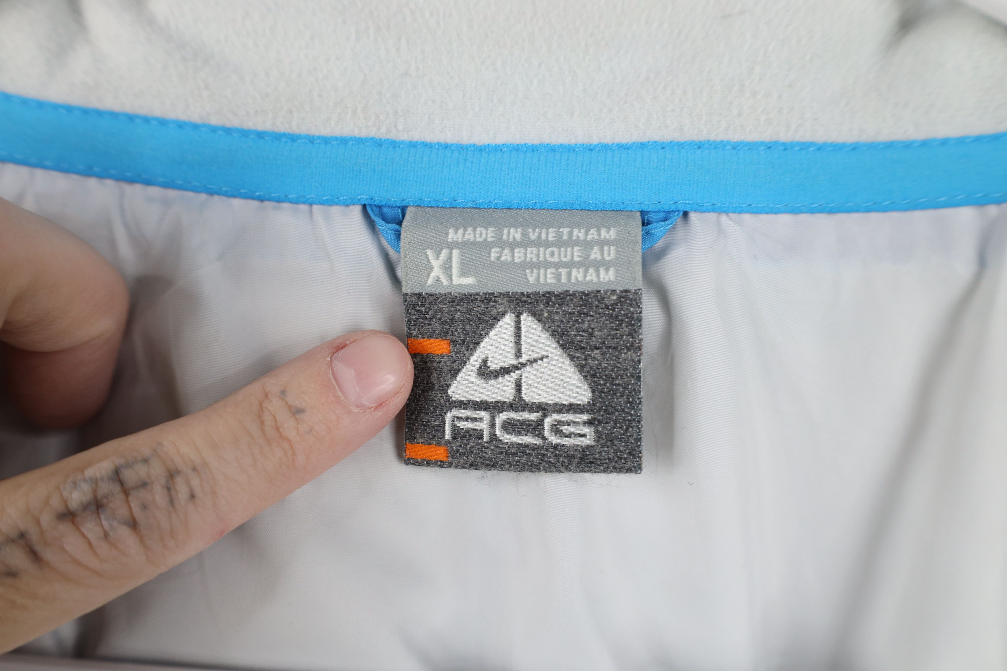 Nike Vintage Nike ACG Mini Swoosh Duck Down Puffer Jacket Blue Size XL / US 12-14 / IT 48-50 - 12 Thumbnail