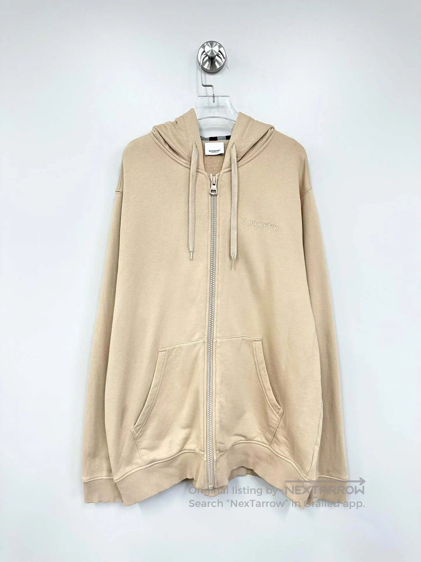 Burberry Burberry Khaki letter logo zipper hooded sweatshirt| Size US XL / EU 56 / 4 - 1 Thumbnail