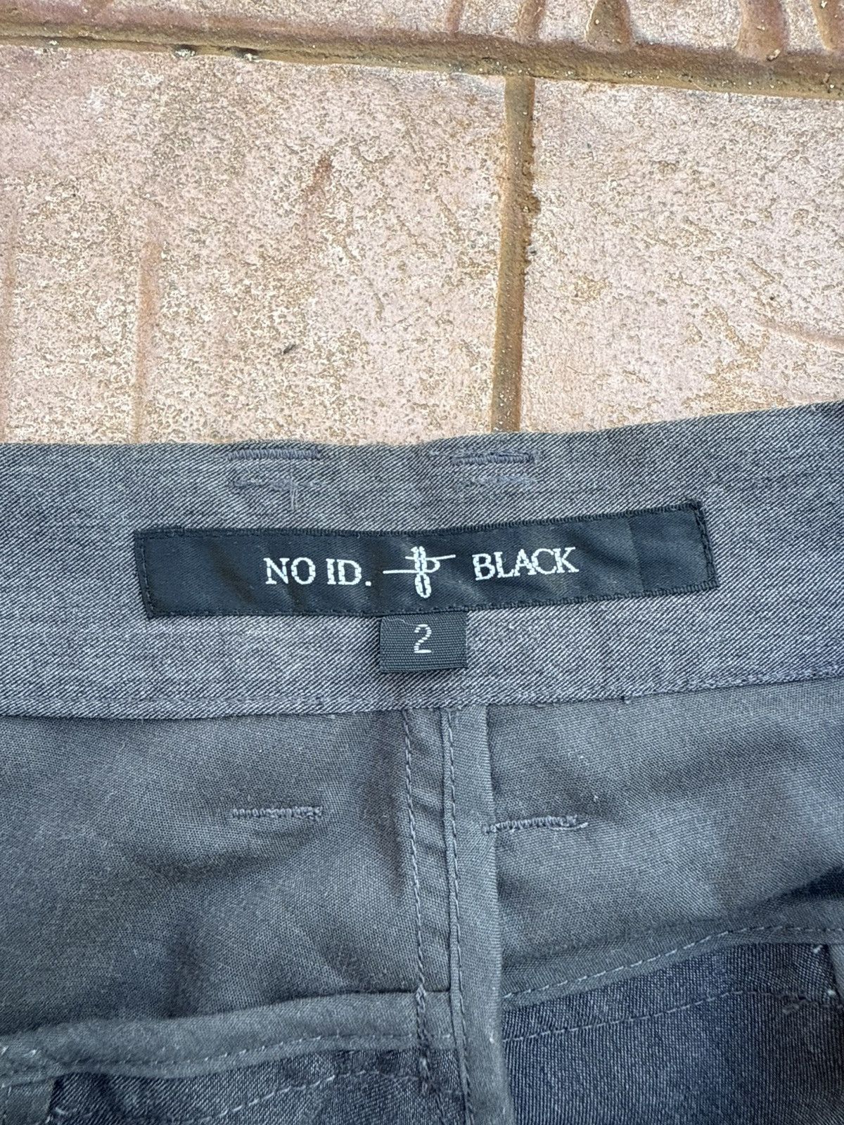 NO ID ARCHIVED💥Rare! NO ID BLACK Trouser Pleated Skirt Punk Style Size US 32 / EU 48 - 5 Thumbnail
