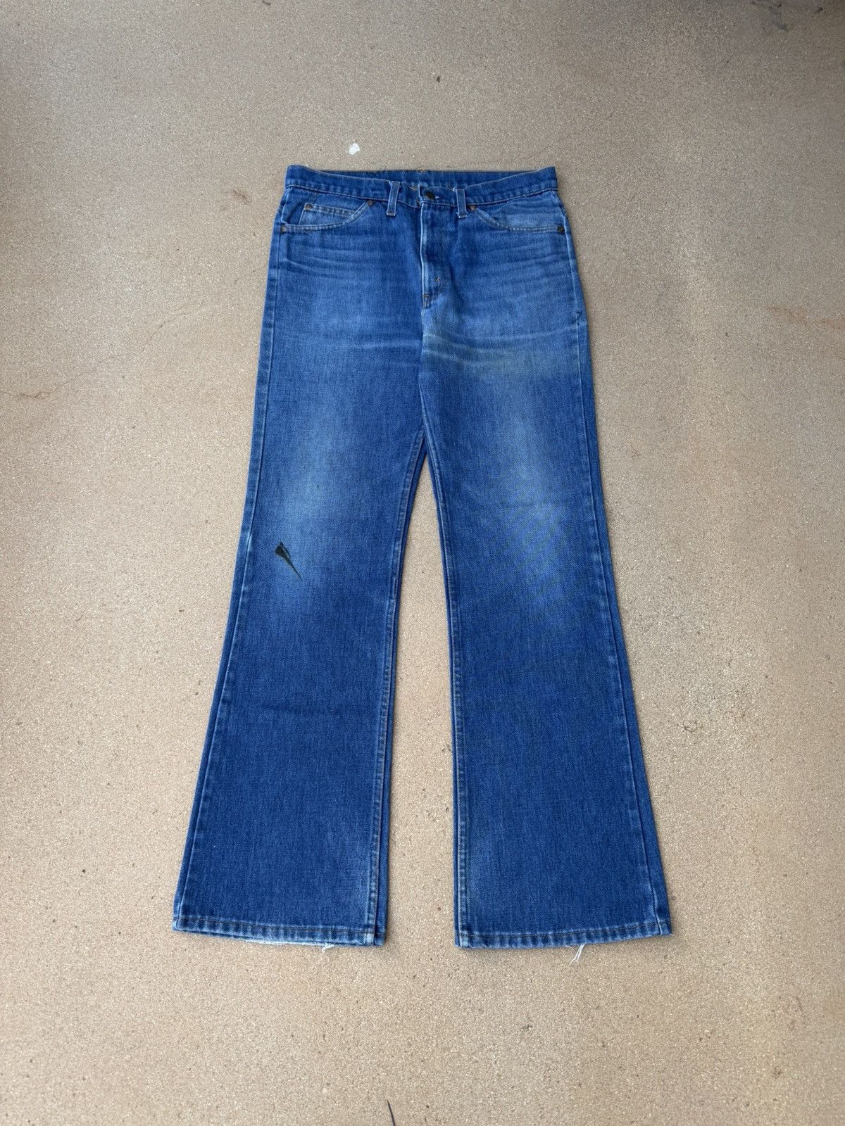 Other Vtg 80’s Plain Pocket Bootcut Flare Faded Denim Jeans 33x32 Size US 33 - 1 Thumbnail