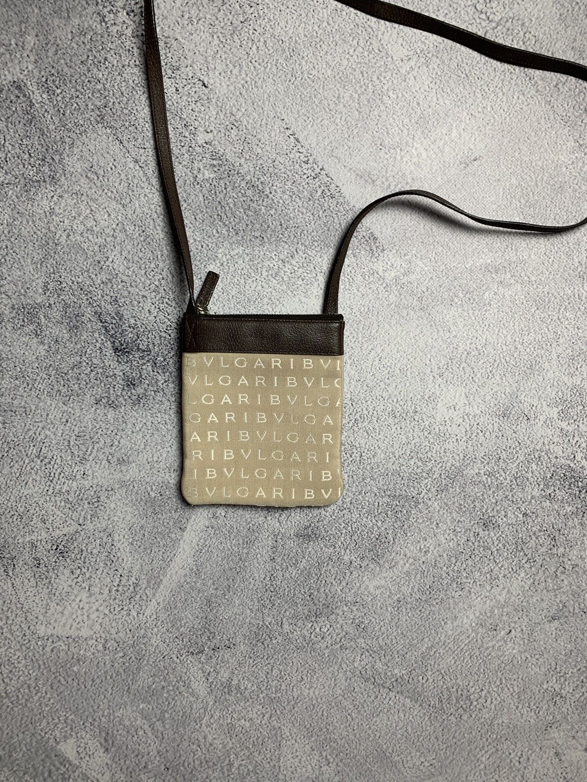 Bvlgari bvlgari logomania mini bag beige canvas leather Size ONE SIZE - 3 Thumbnail