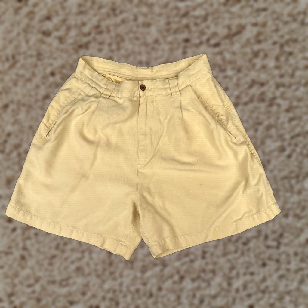 Tommy Bahama VINTAGE Tommy Bahama Women’s Shorts Bermuda 10 Yellow Silk Pockets Beach Vacation Travel Size 32" / US 10 / IT 46 - 1 Thumbnail