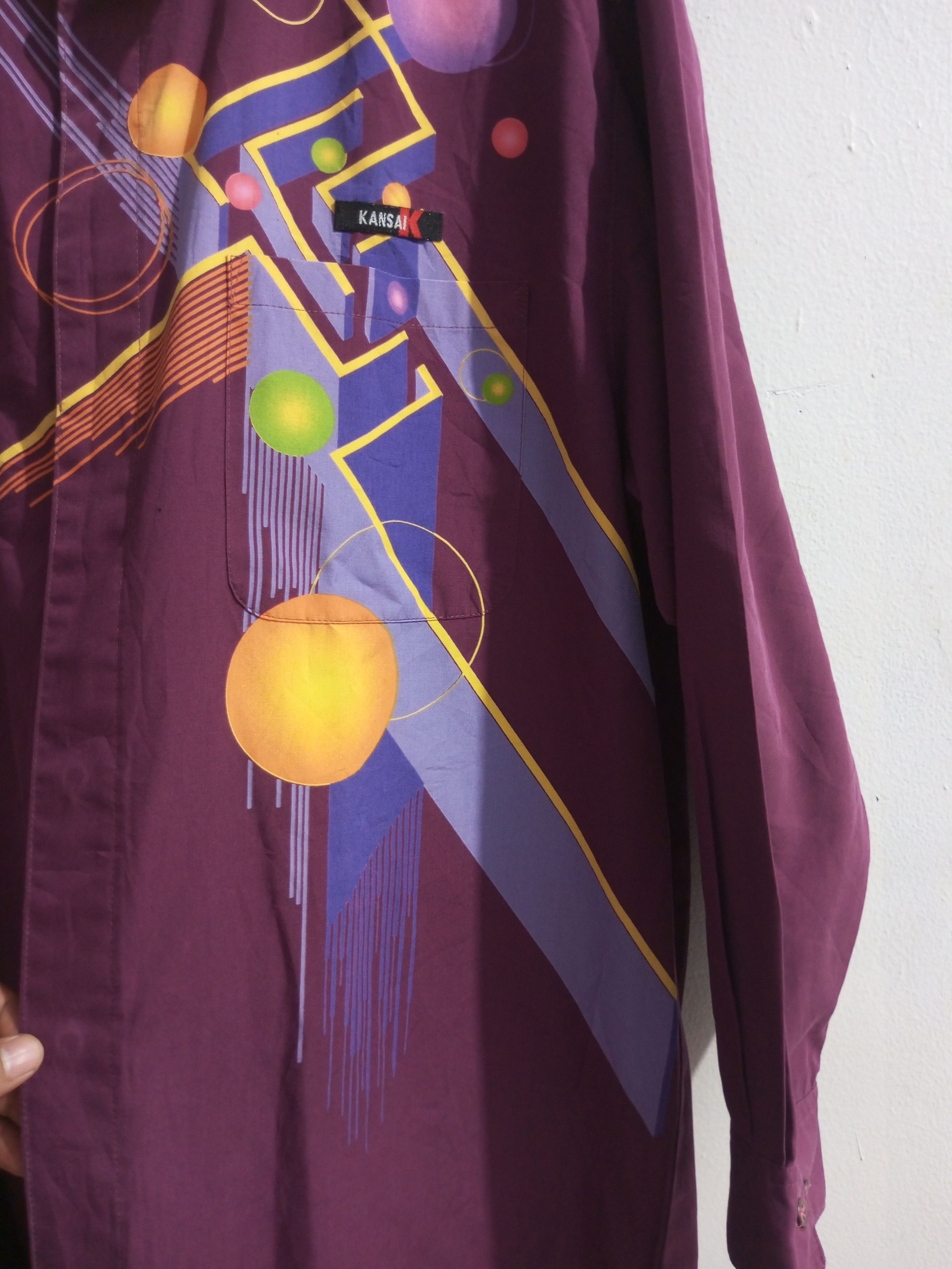 Vintage Kansai Yamamoto abstrak long sleeve shirt