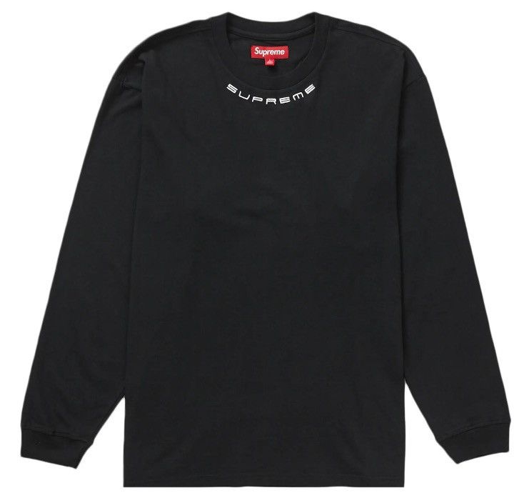 選ぶなら Supreme Collar Logo L/S Top White - トップス