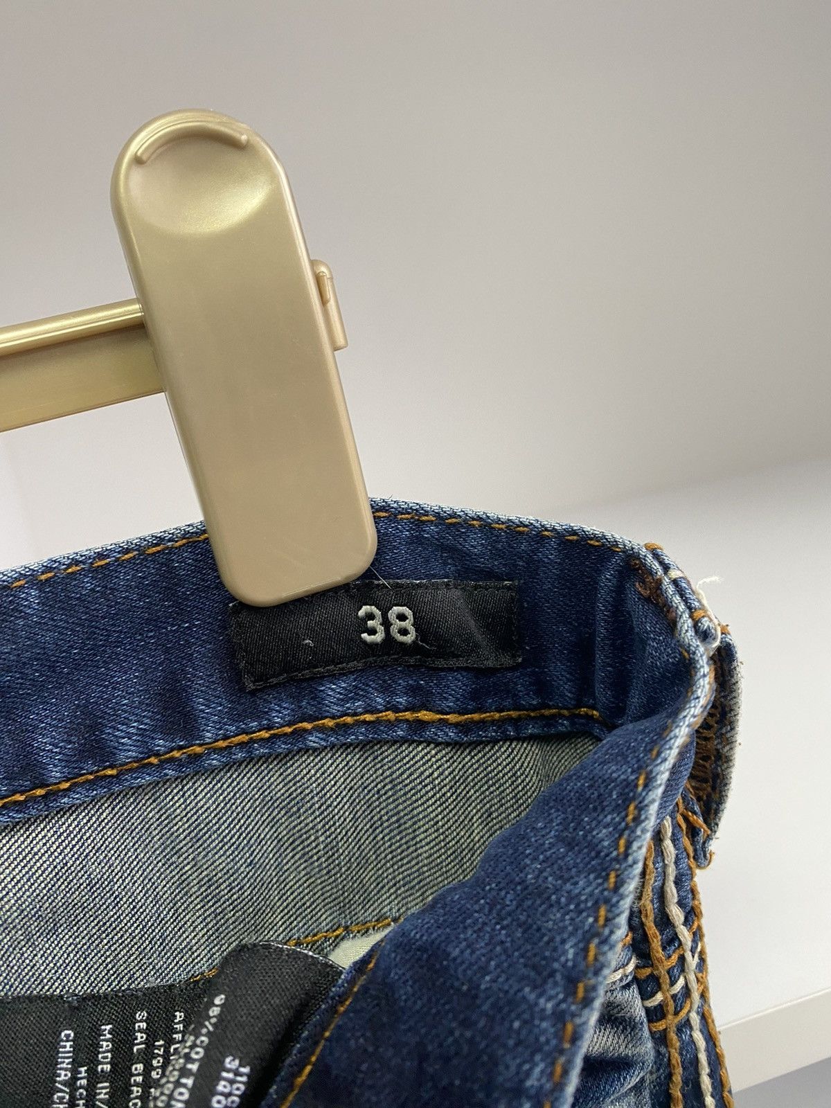 Affliction × Vintage Vintage Affliction Men's Denim Jeans Embroidered Blue Size US 38 / EU 54 - 8 Thumbnail
