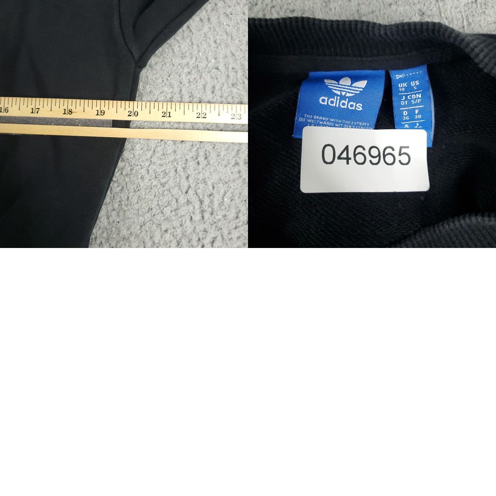 Adidas Adidas Pullover Sweater Womens Black Small Crew Neck Cotton Blend Size S / US 4 / IT 40 - 8 Thumbnail