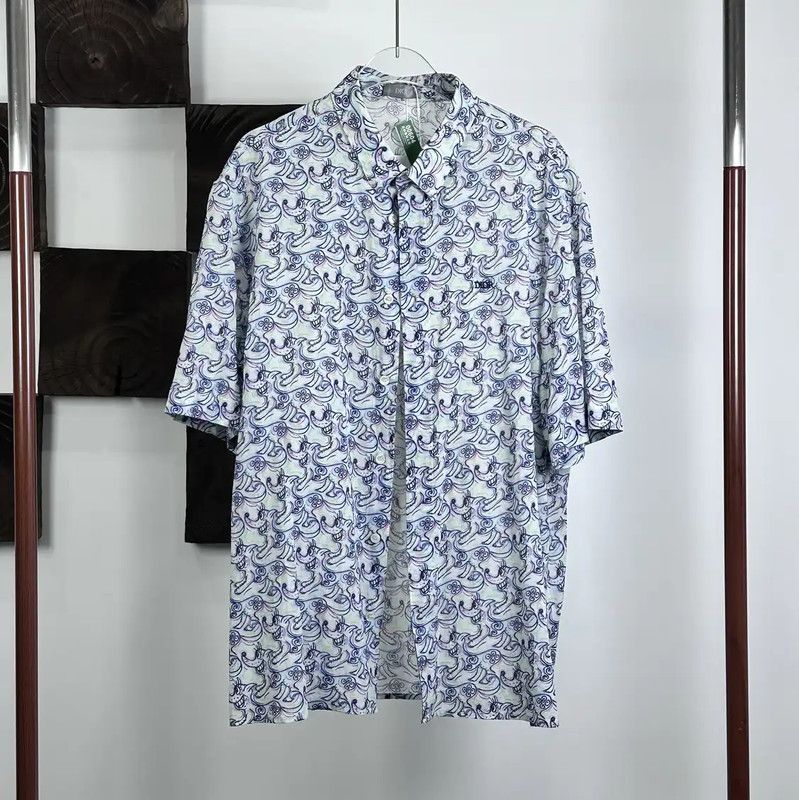 Dior Dior Blue Cotton Men's T-Shirt 0089 Size US L / EU 52-54 / 3 - 1 Thumbnail