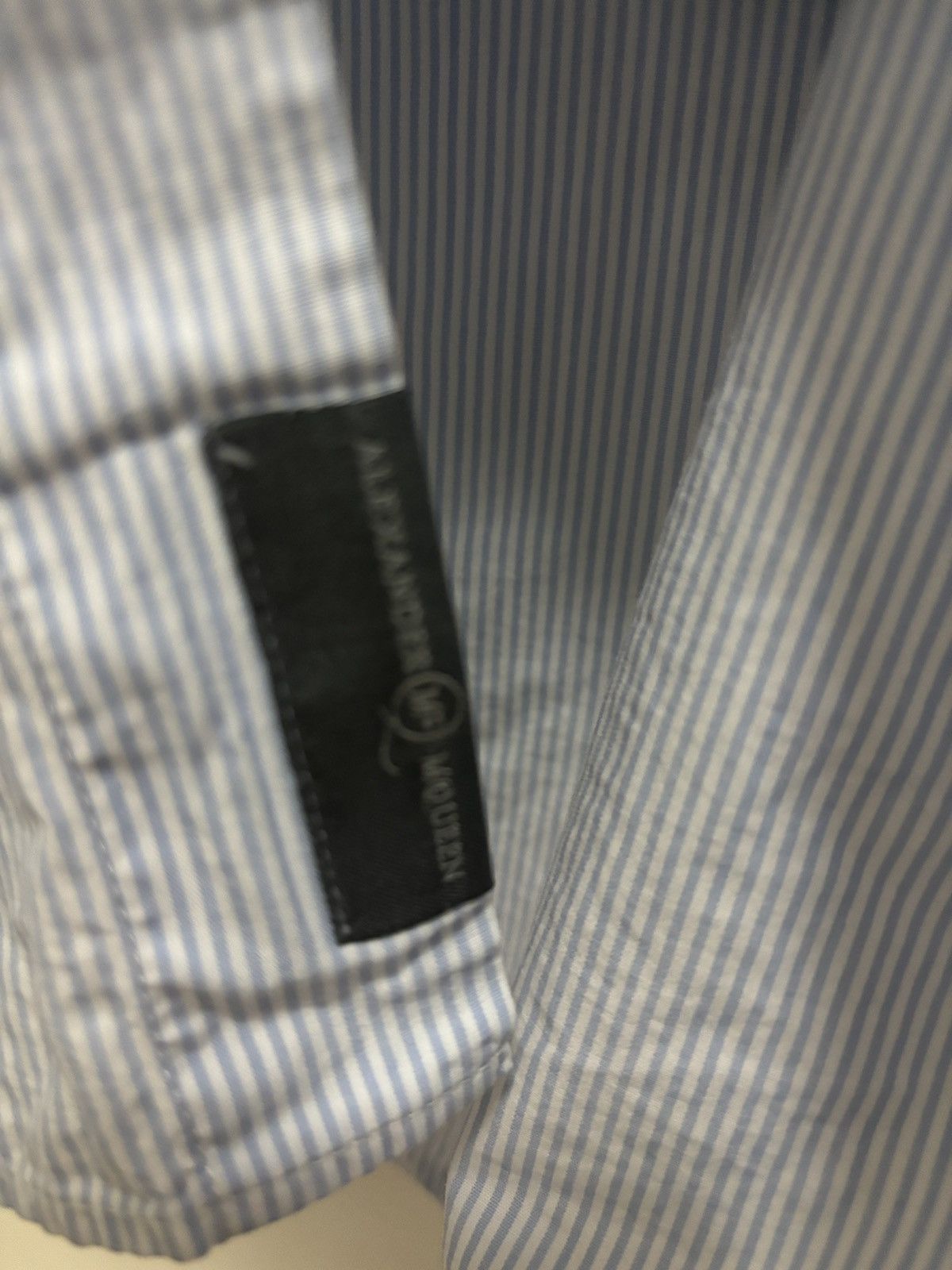 Alexander McQueen Alexander McQueen blue and white striped shirt, Size US S / EU 44-46 / 1 - 6 Thumbnail