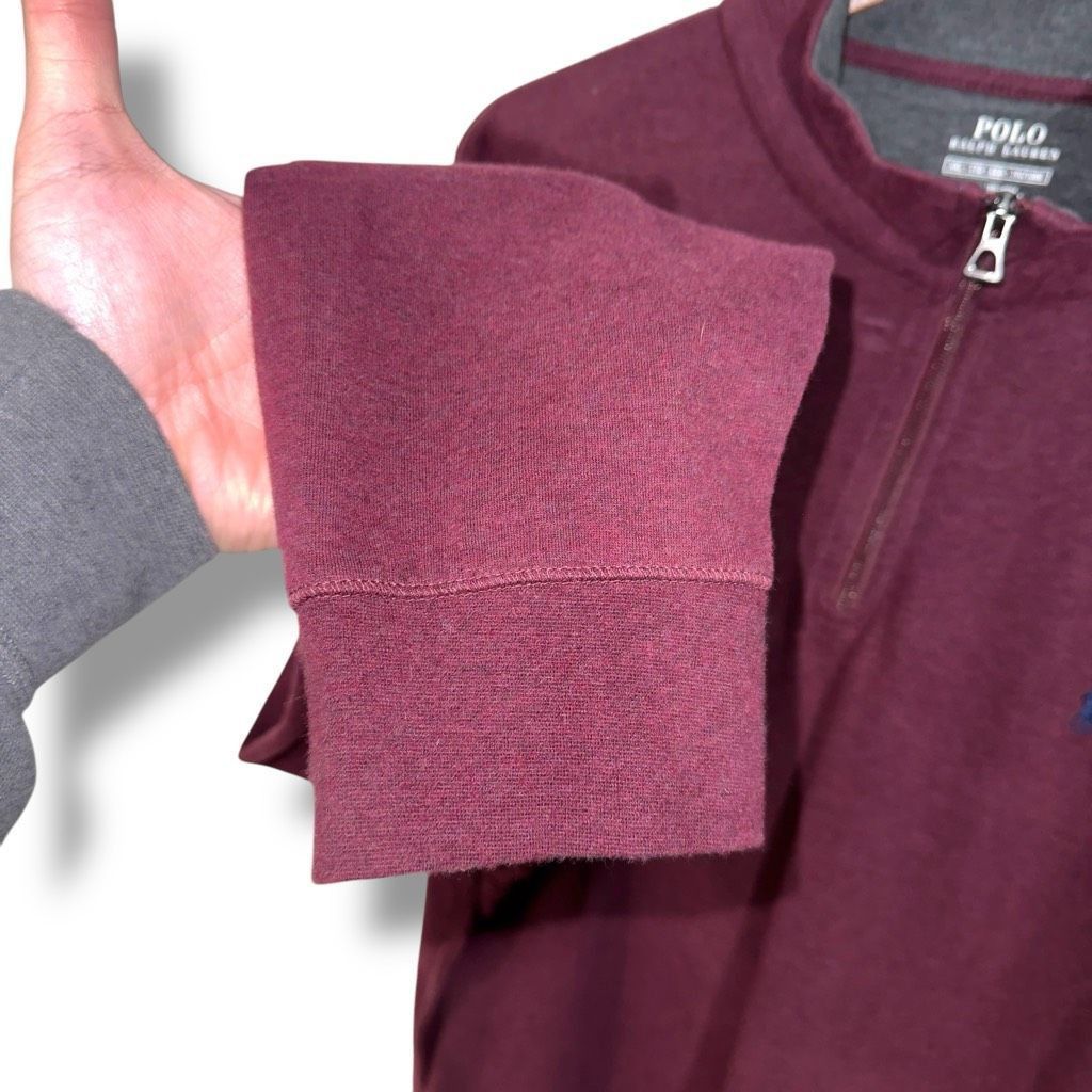 Polo Ralph Lauren Burgundy Red Polo Ralph Lauren 1/4 Zip Sweater Size XXL Size US XXL / EU 58 / 5 - 5 Thumbnail