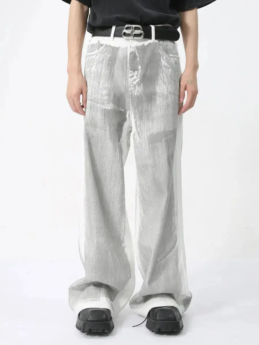 Japanese Brand Retro loose straight leg casual jeans Size US 32 / EU 48 - 1 Thumbnail