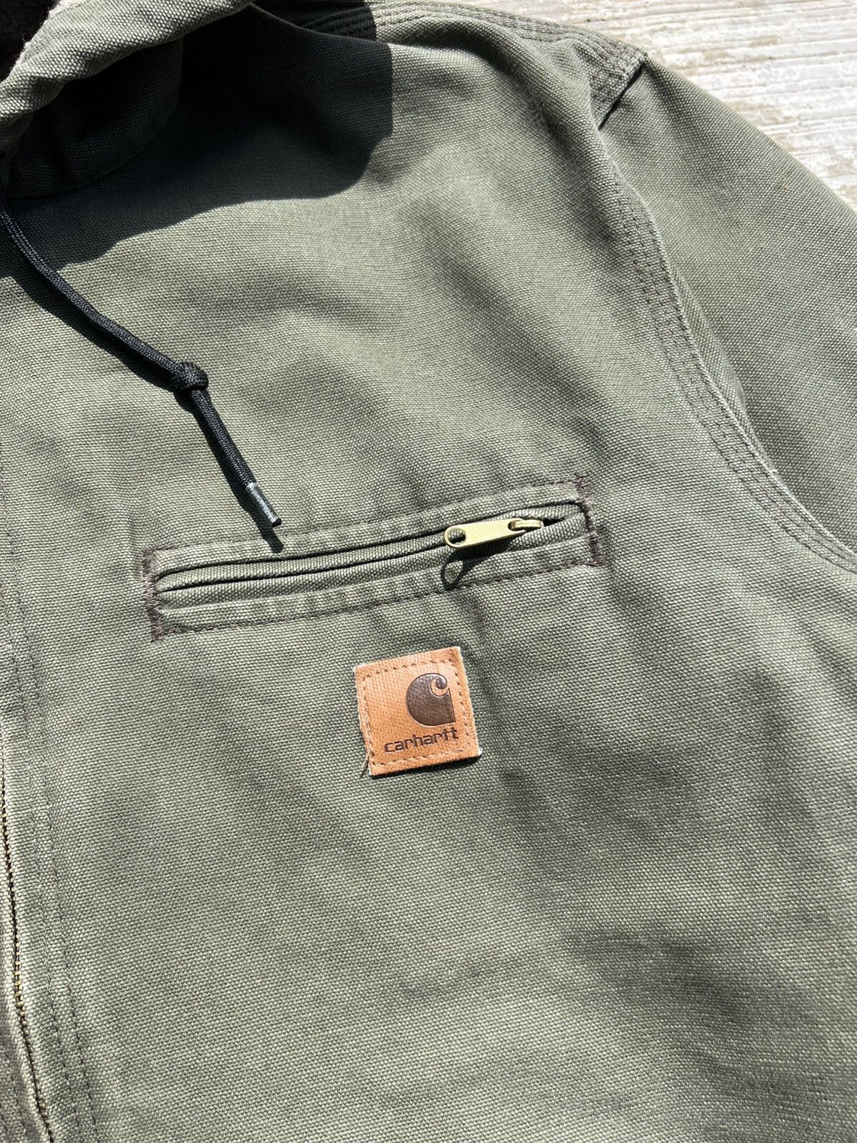 Carhartt × Vintage Vintage Carhartt Detroit Hoodies Army Jacket Size US M / EU 48-50 / 2 - 11 Thumbnail