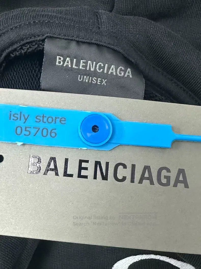 Balenciaga Balenciaga Printed Hooded Long Sleeve Sweatshirt Size US M / EU 48-50 / 2 - 4 Thumbnail