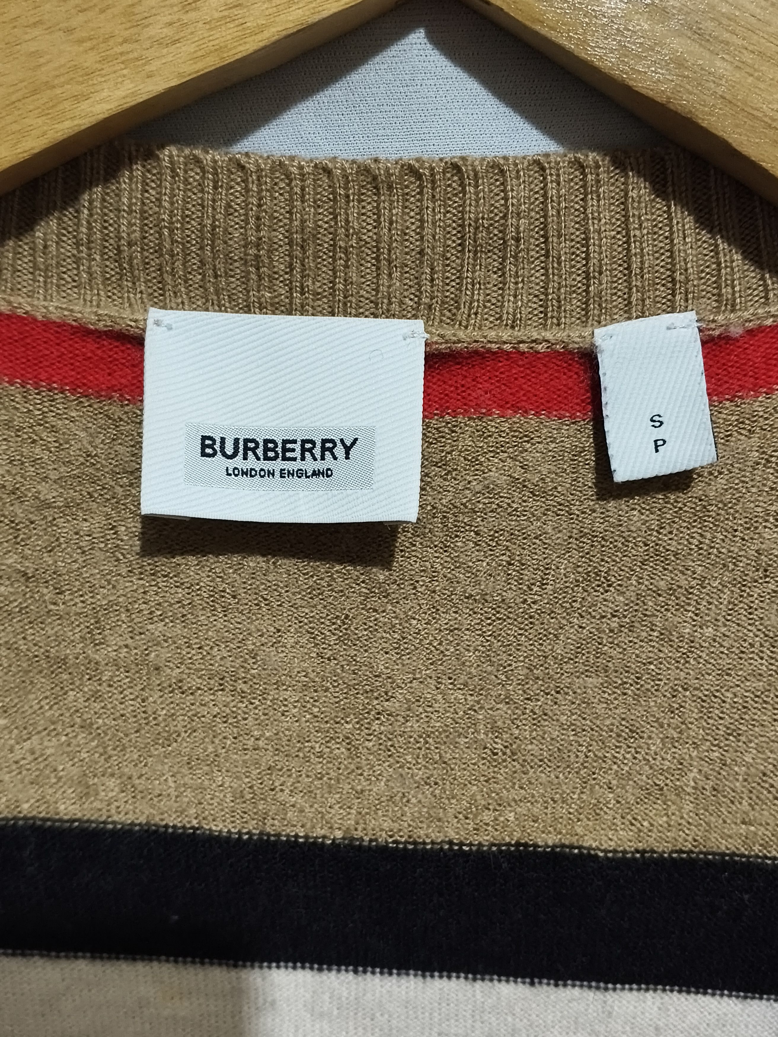 Burberry Burberry Scioto Iconic Striped merino wool cardigan Size S / US 4 / IT 40 - 11 Thumbnail