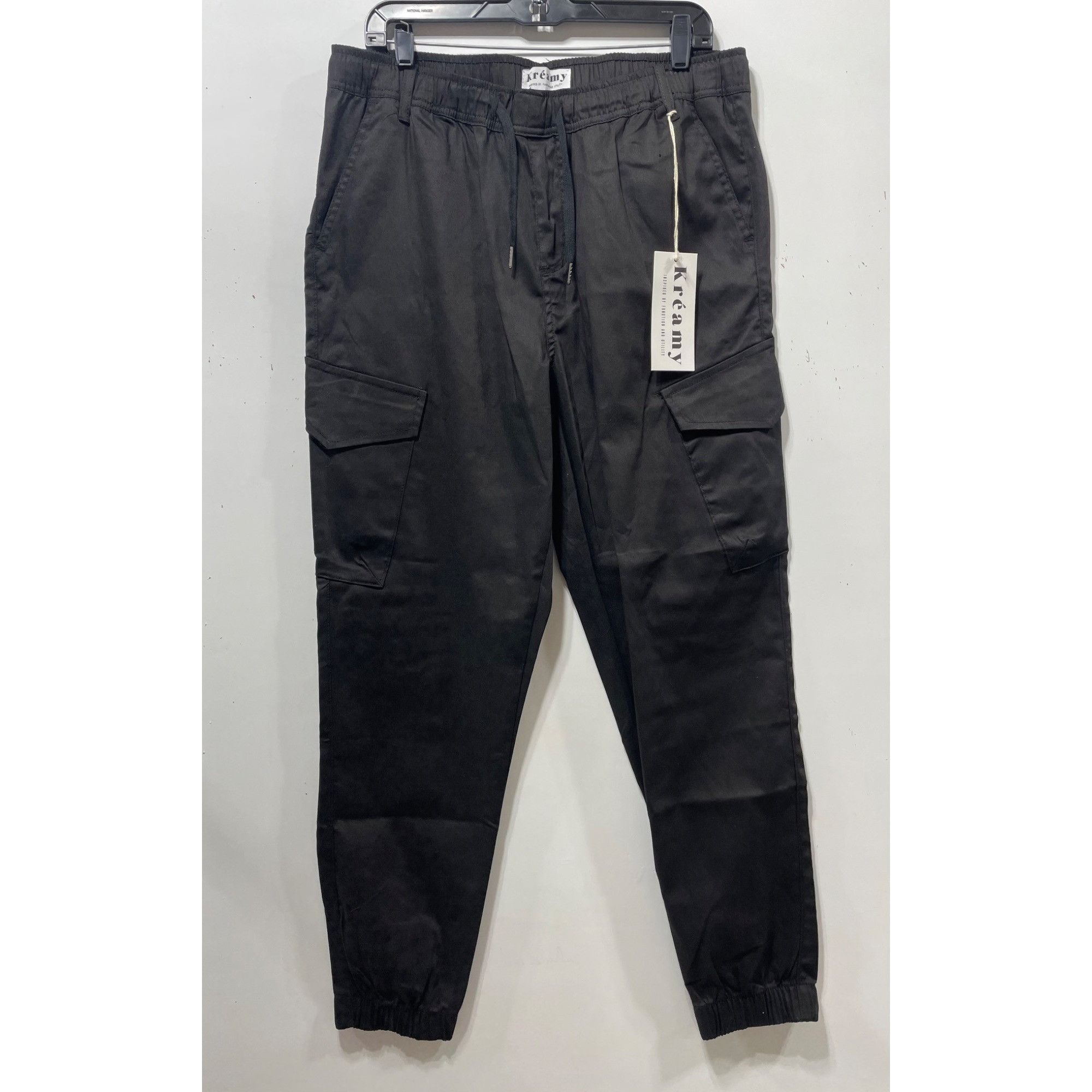 Other Kreamy - Women's Cozy Cargo Jogger Pants With Multi Pockets Size 34" / US 12 / IT 48 - 1 Thumbnail