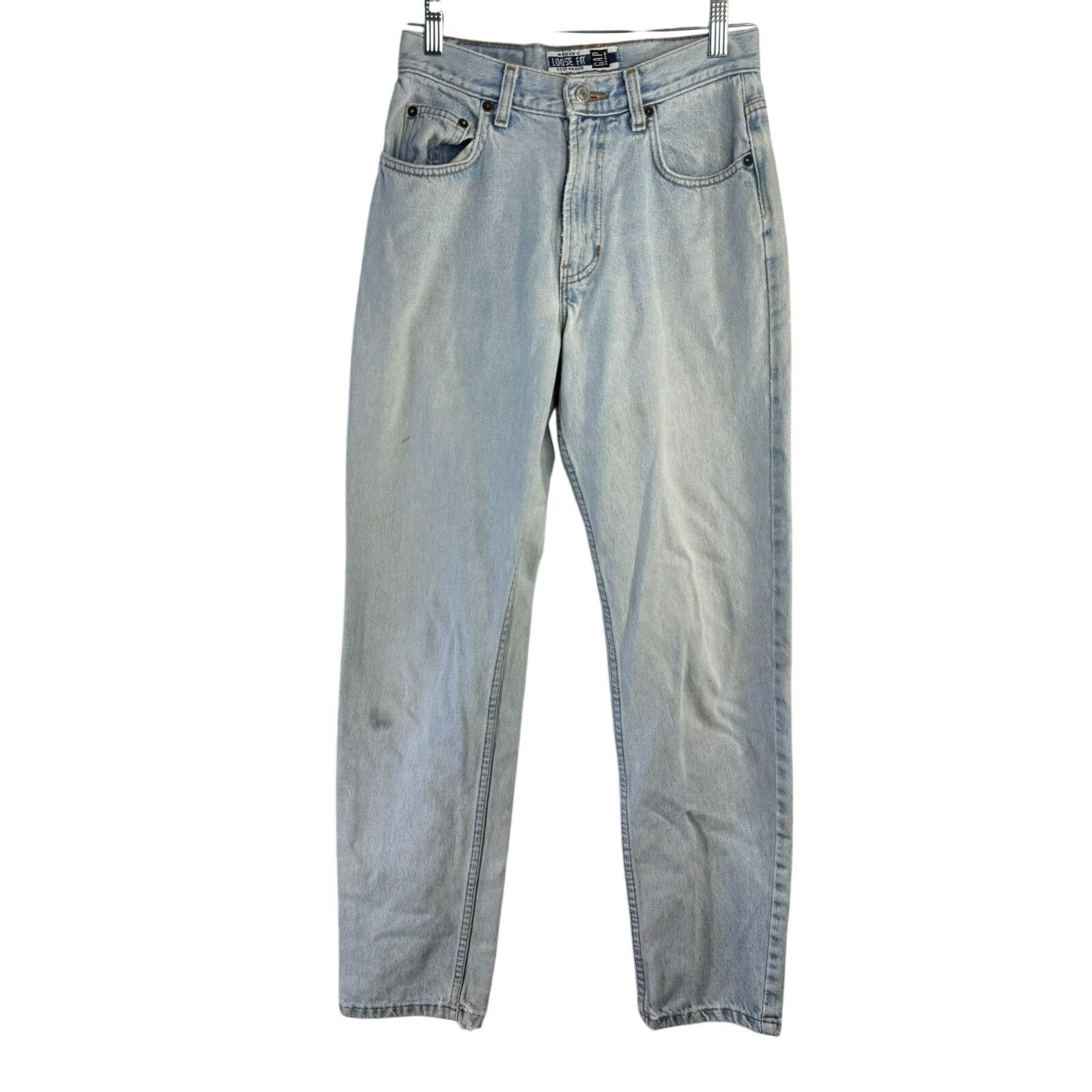 Gap Vintage 90s GAP Loose Fit Jeans Made USA Distressed size 4 Size 27" / US 4 / IT 40 - 1 Thumbnail