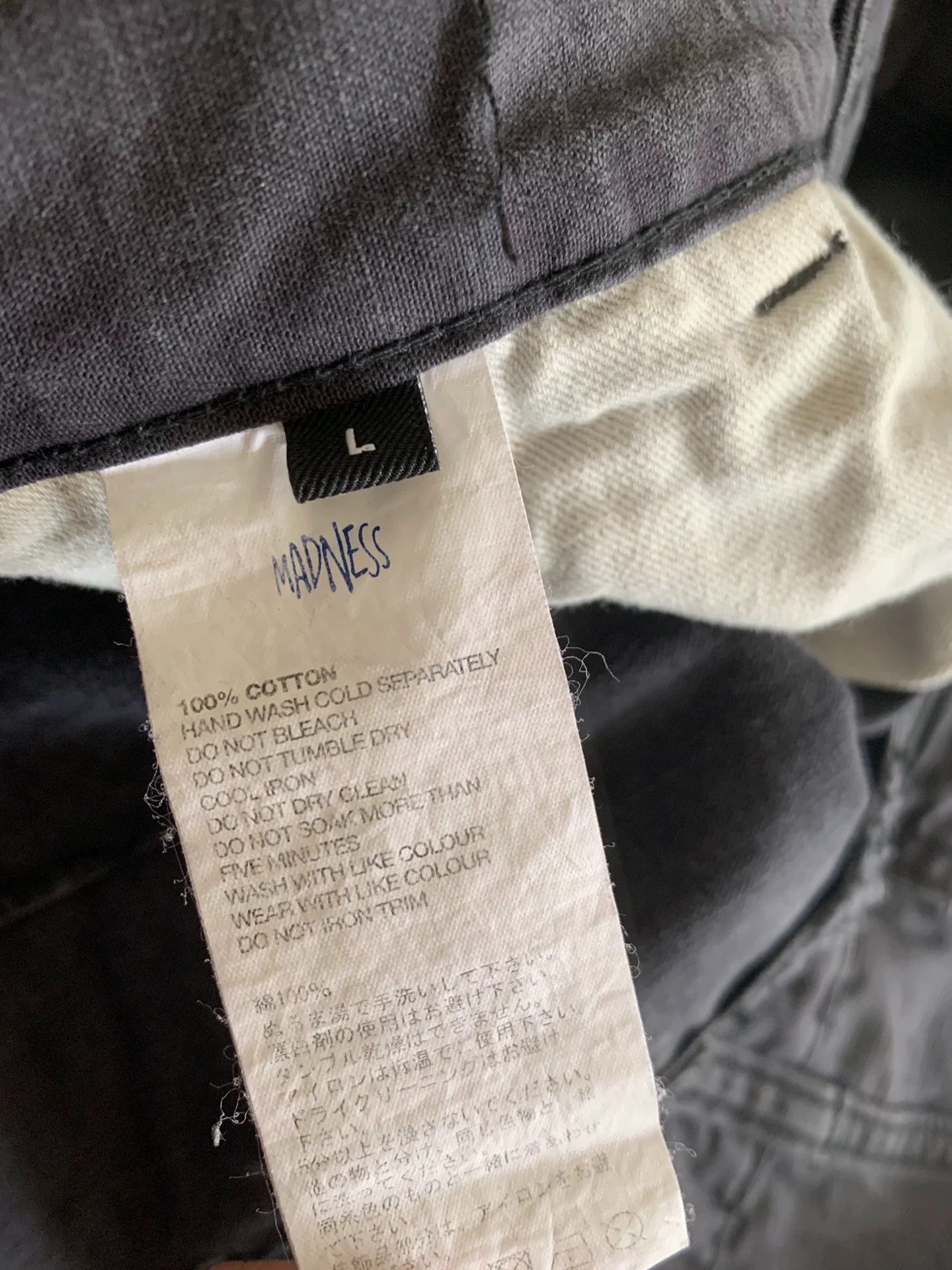 Madness MADNESS 22SS Japanese Slashed Washed Chino Pants L Near New Size US 34 / EU 50 - 5 Thumbnail