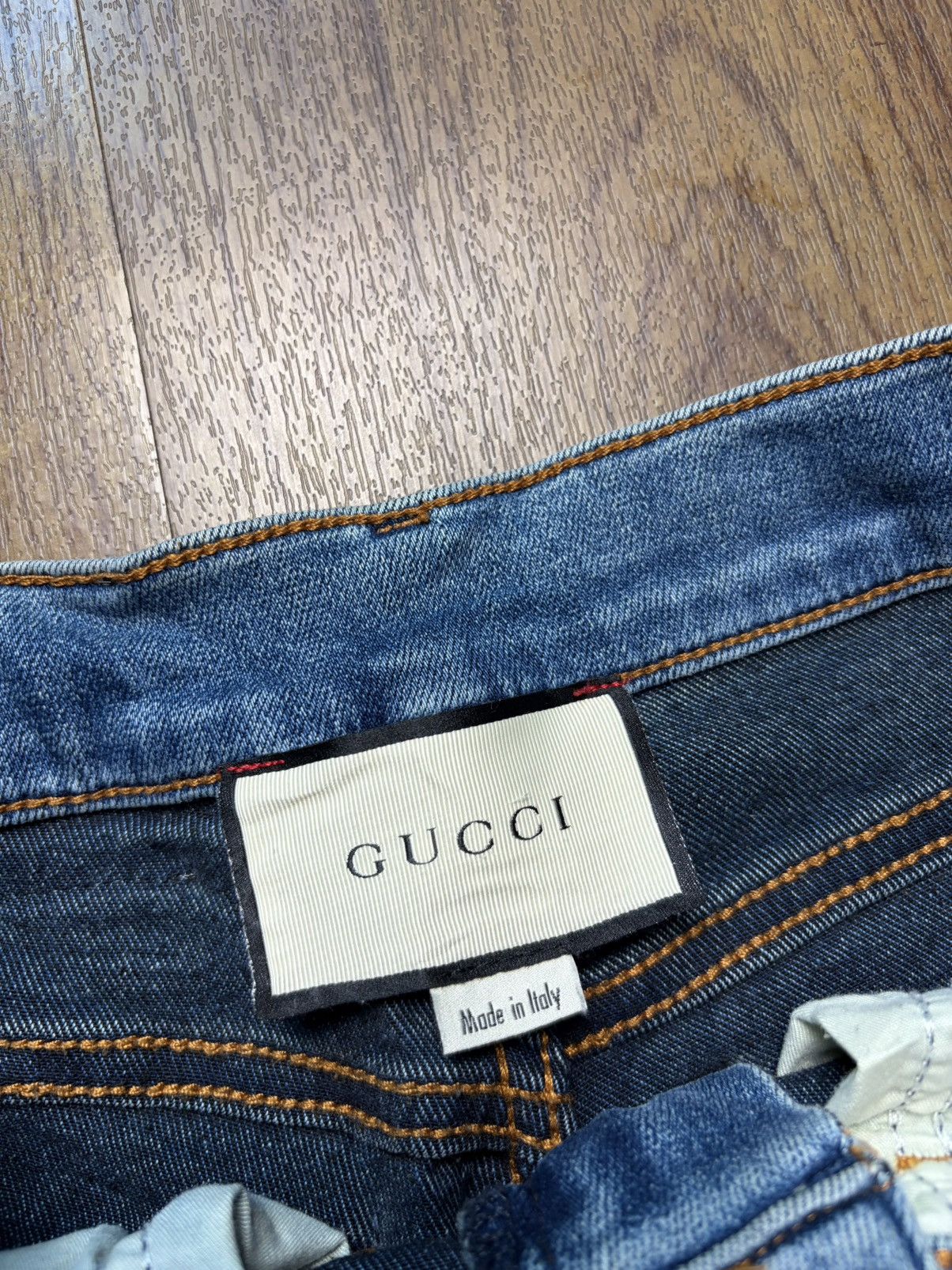 Gucci Gucci Blue Denim Horsebit Back Pocket Jeans Size 27" / US 4 / IT 40 - 8 Thumbnail