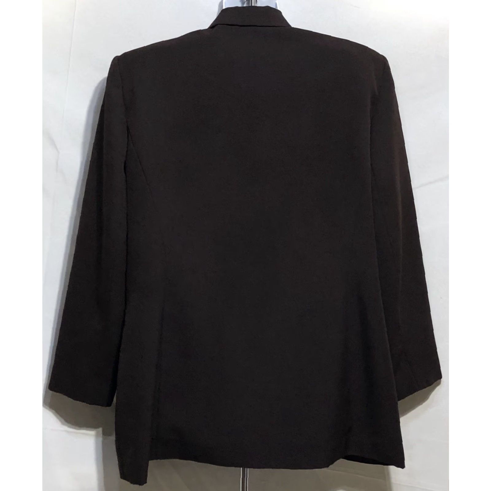 Vintage Liz Baker Blazer Jacket 18W Brown 1 Button Pockets Lined Career Office Work Shirt/Jacket Women 18W Brown Blazer Liz Baker Size XXL / US 16-18 / IT 52-54 - 3 Thumbnail