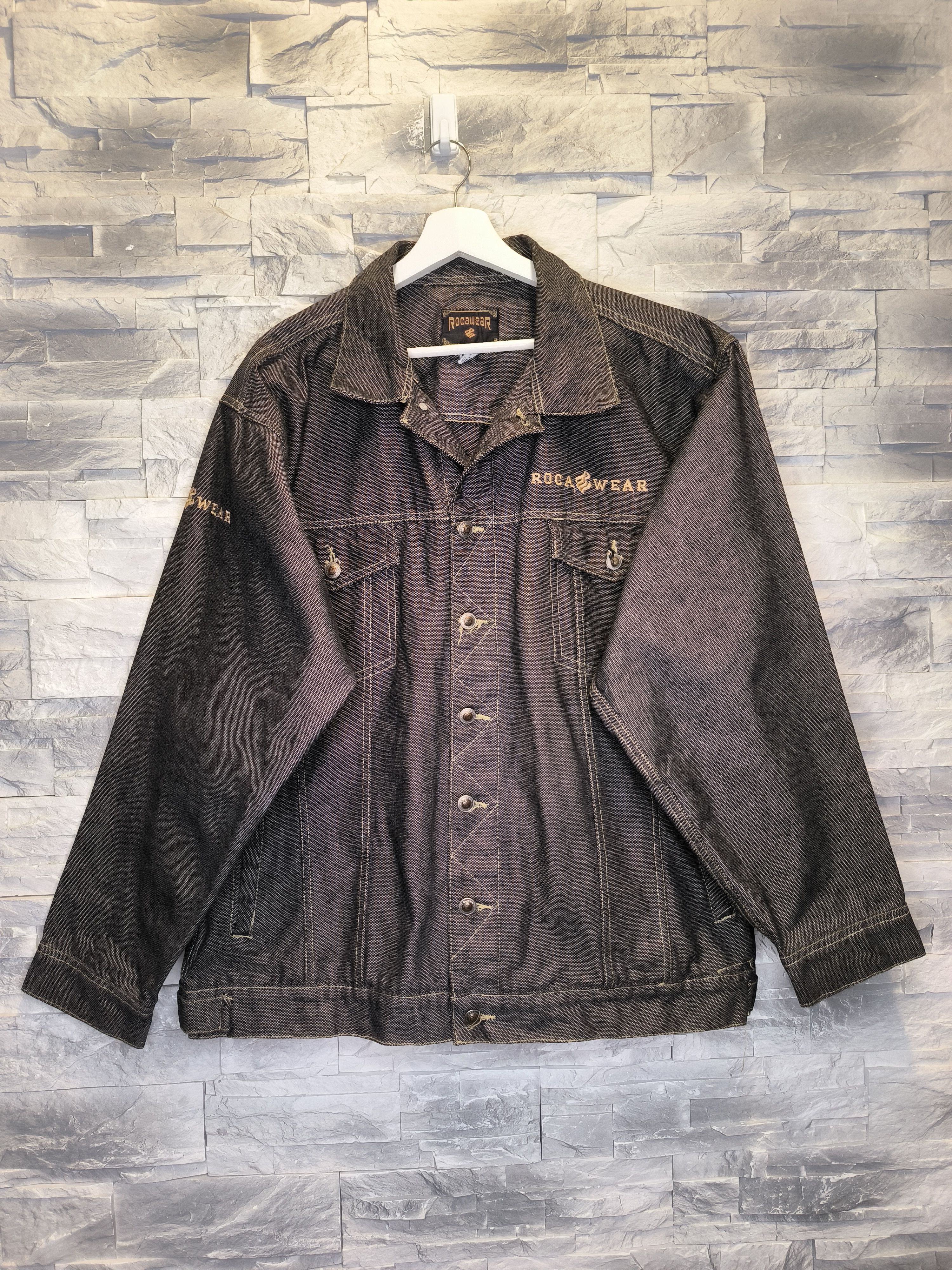 Rocawear Vintage RocaWear Denim Jacket Logo Size US XL / EU 56 / 4 - 1 Thumbnail