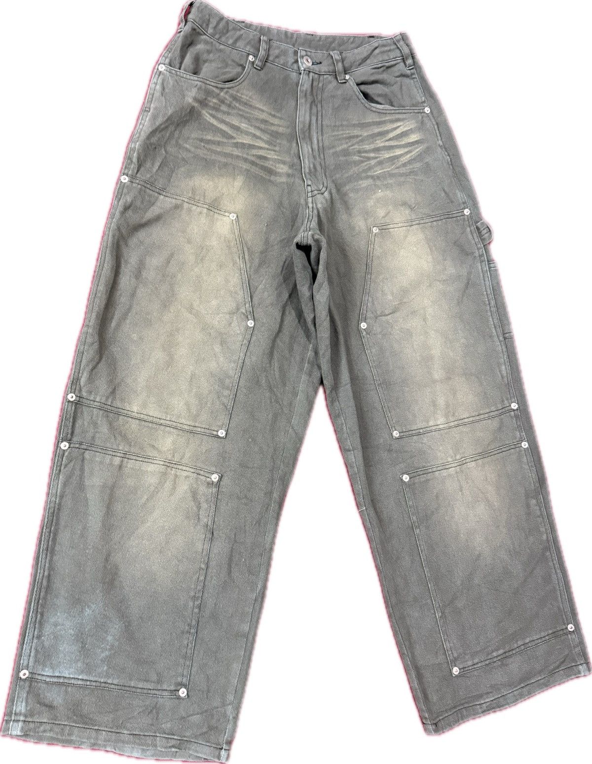 Wish Me Luck Baggy Style Japanese Brand Wish Forever Pants Double Knee Size US 29 - 2 Thumbnail