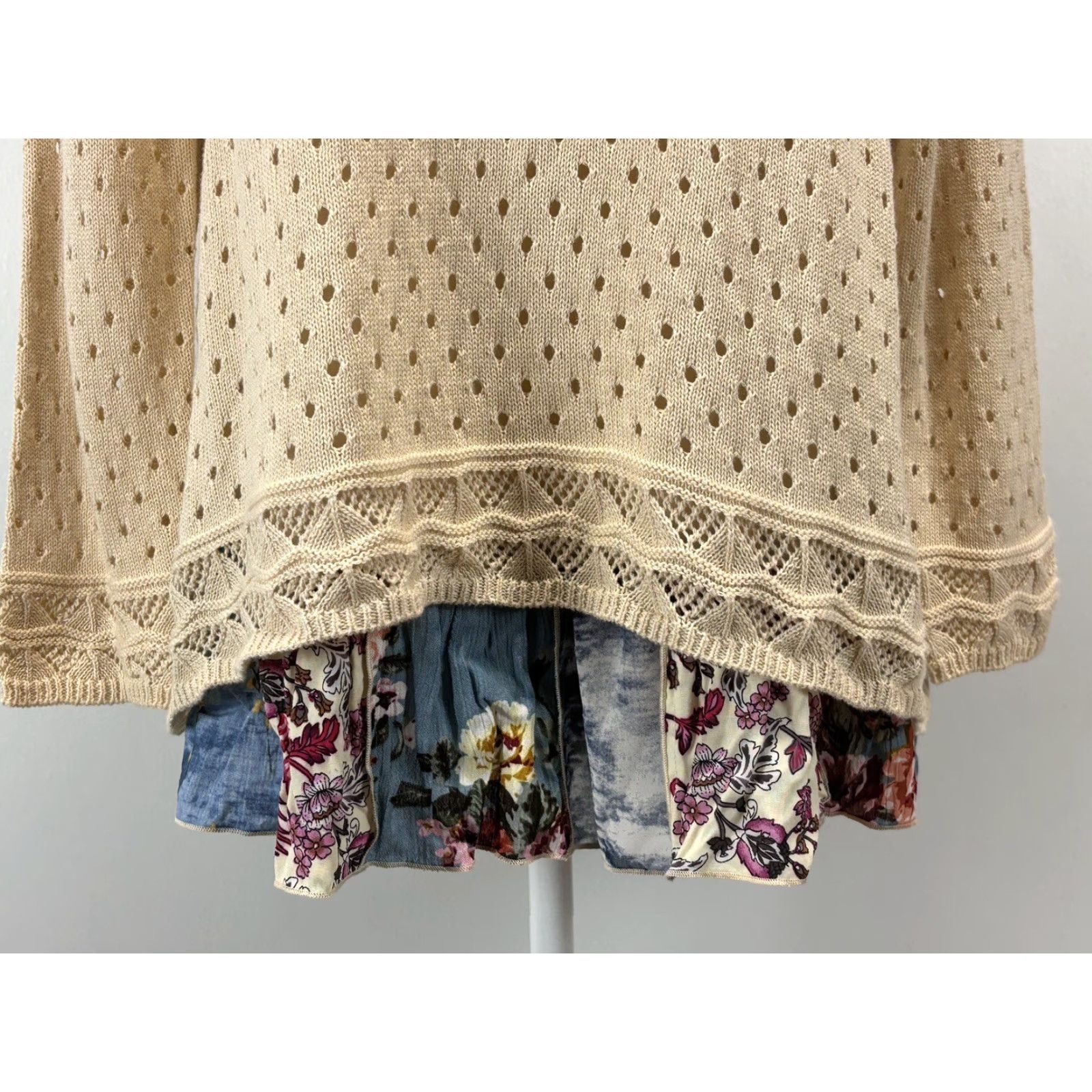Vintage John Mark Women's Sweater Small Ivory Knit Crew Neck Pullover Cotton Blend Size S / US 4 / IT 40 - 5 Thumbnail