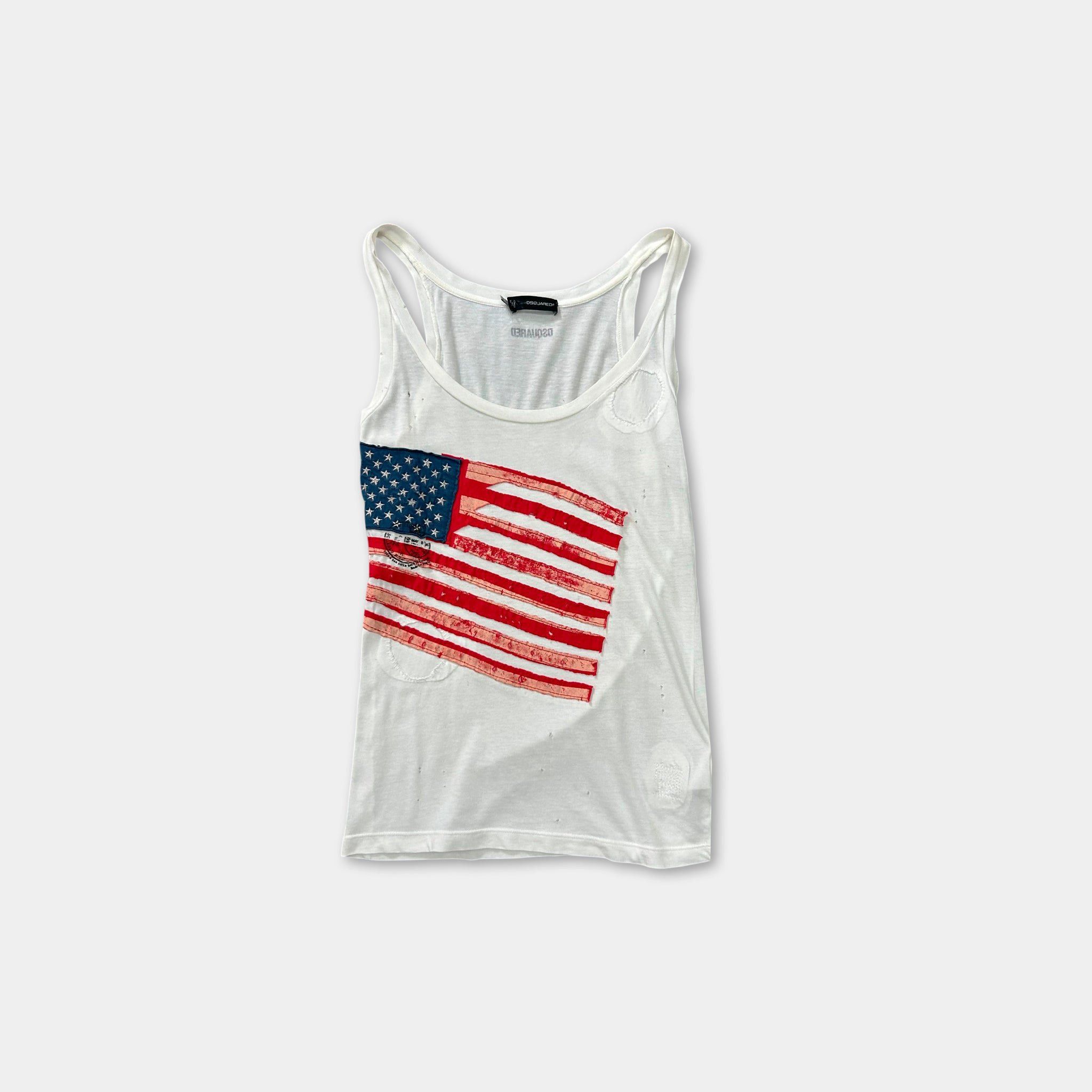 Dsquared2 Dsquared2 USA Flag Appliqué Tanktop Size US S / EU 44-46 / 1 - 1 Thumbnail