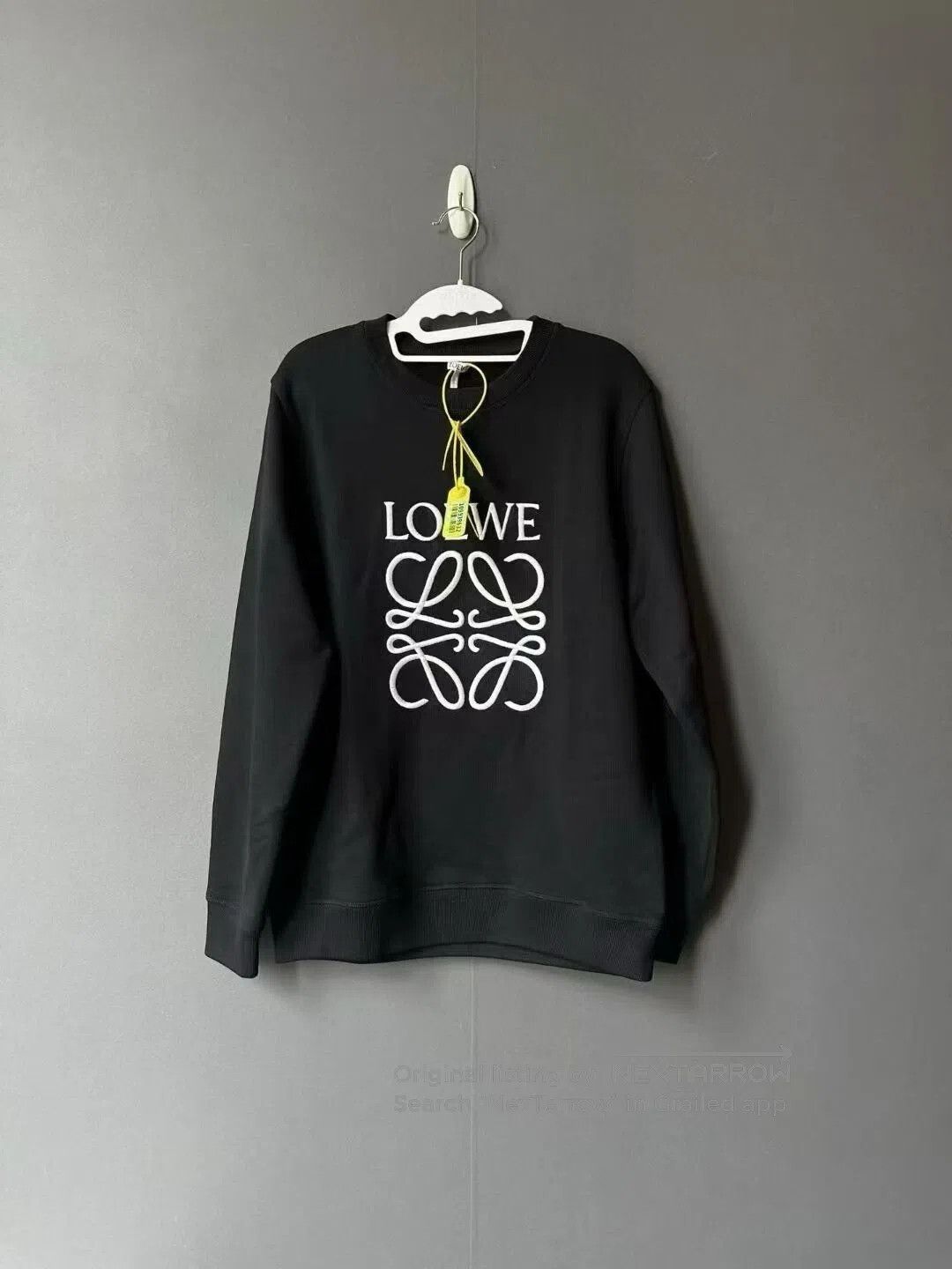 Loewe Black Embroidered Logo Sweatshirt.
