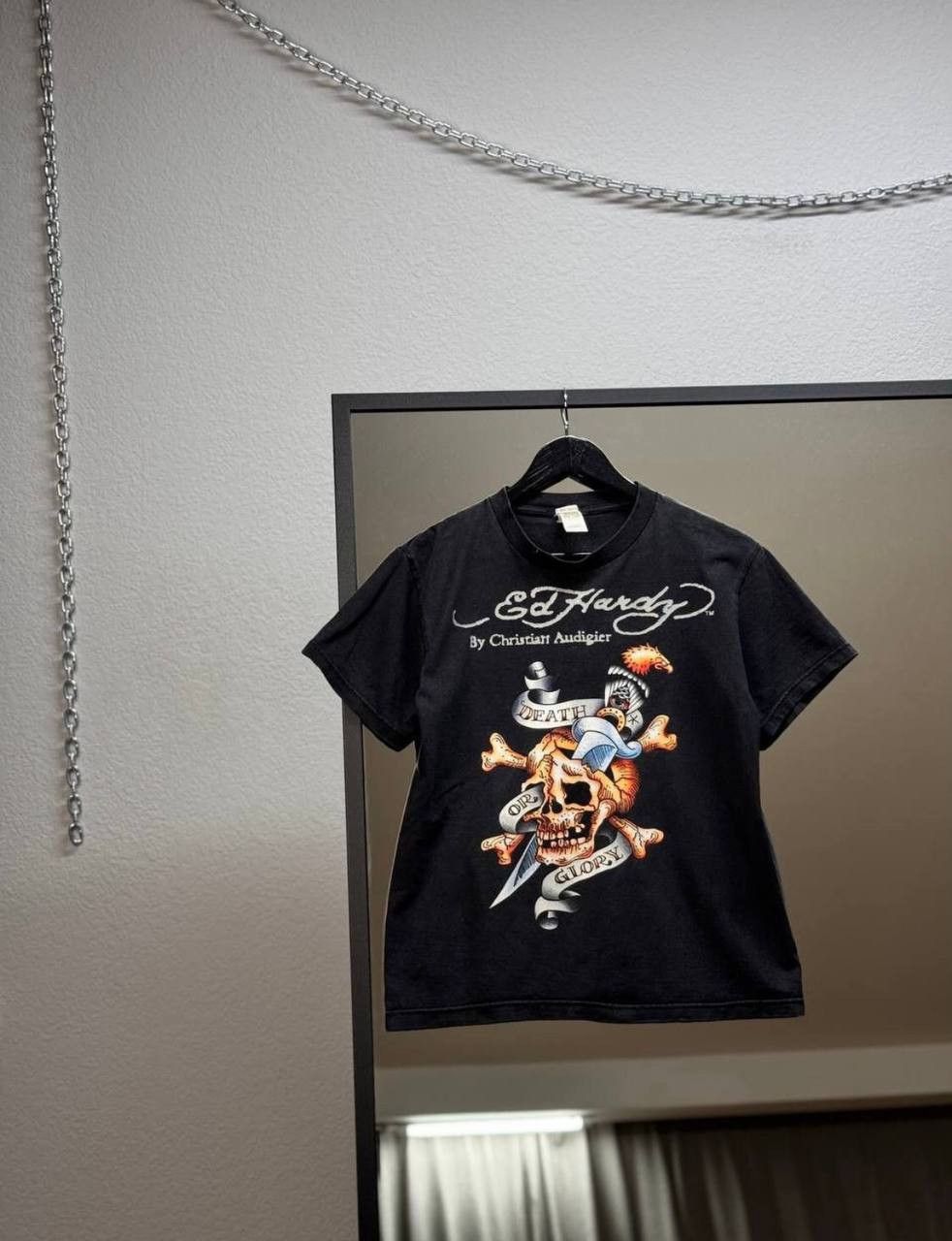 Ed Hardy × Vintage Ed Hardy Women`s Tee Logo Skull Rare Vintage Size S / US 4 / IT 40 - 5 Thumbnail