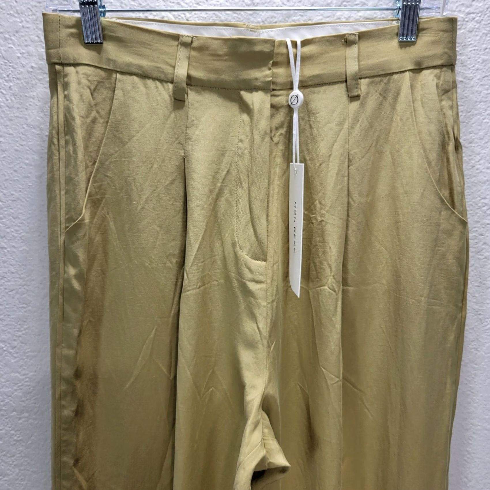 Anthropologie Anthropologie Mon Renn Leone Pant Women 10 Gold Pockets Lyocell/Linen New Size 32" / US 10 / IT 46 - 4 Thumbnail