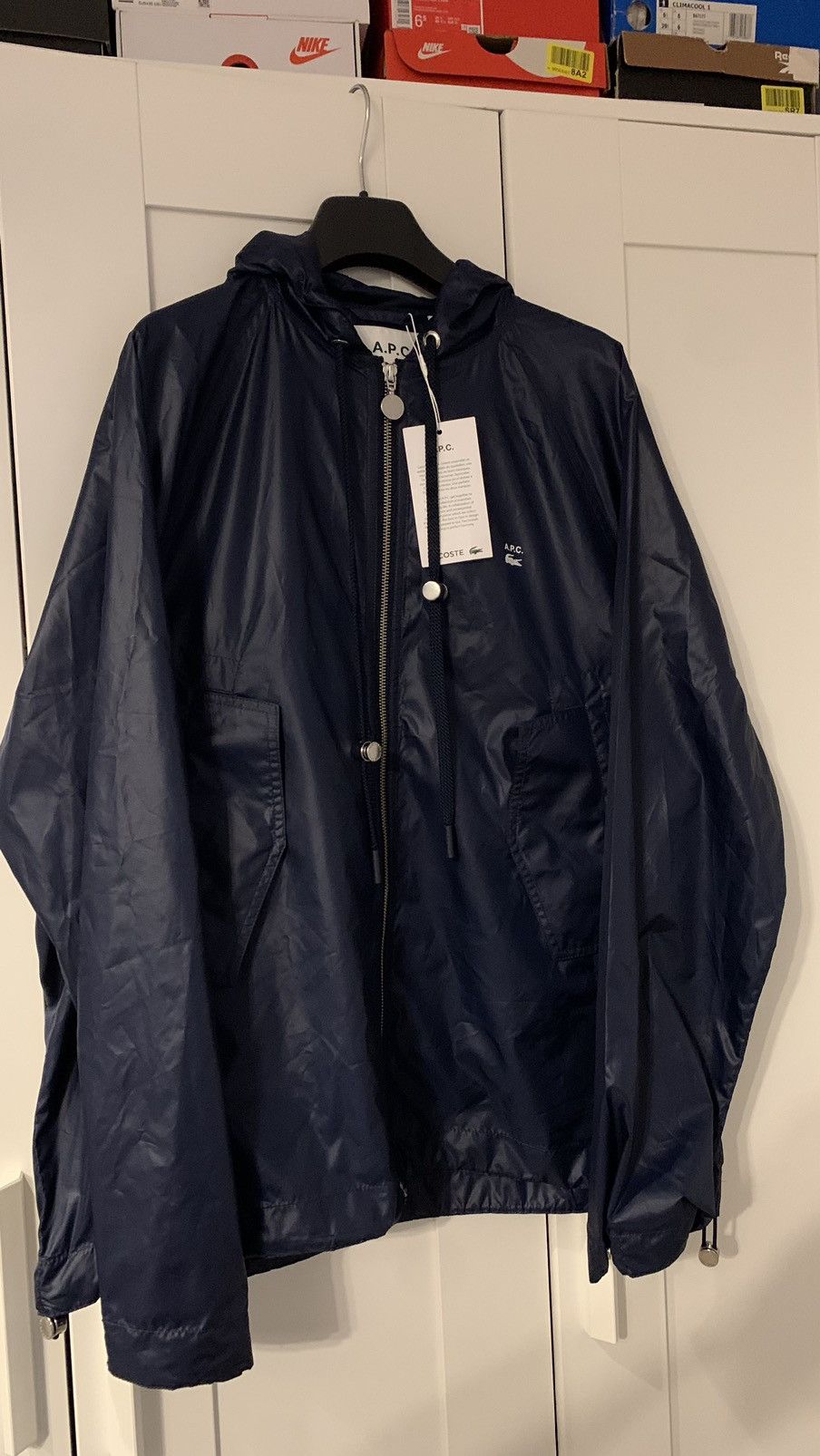 A.P.C. Lacoste A.P.C. Water Resistant Nylon Hooded Jacket size S Size US S / EU 44-46 / 1 - 6 Thumbnail