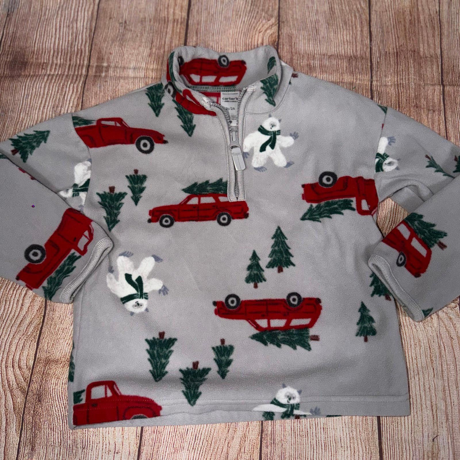 Other Carter's Kids Fleece Pullover with Holiday Print 2T Size US XXS / EU 40 - 1 Thumbnail