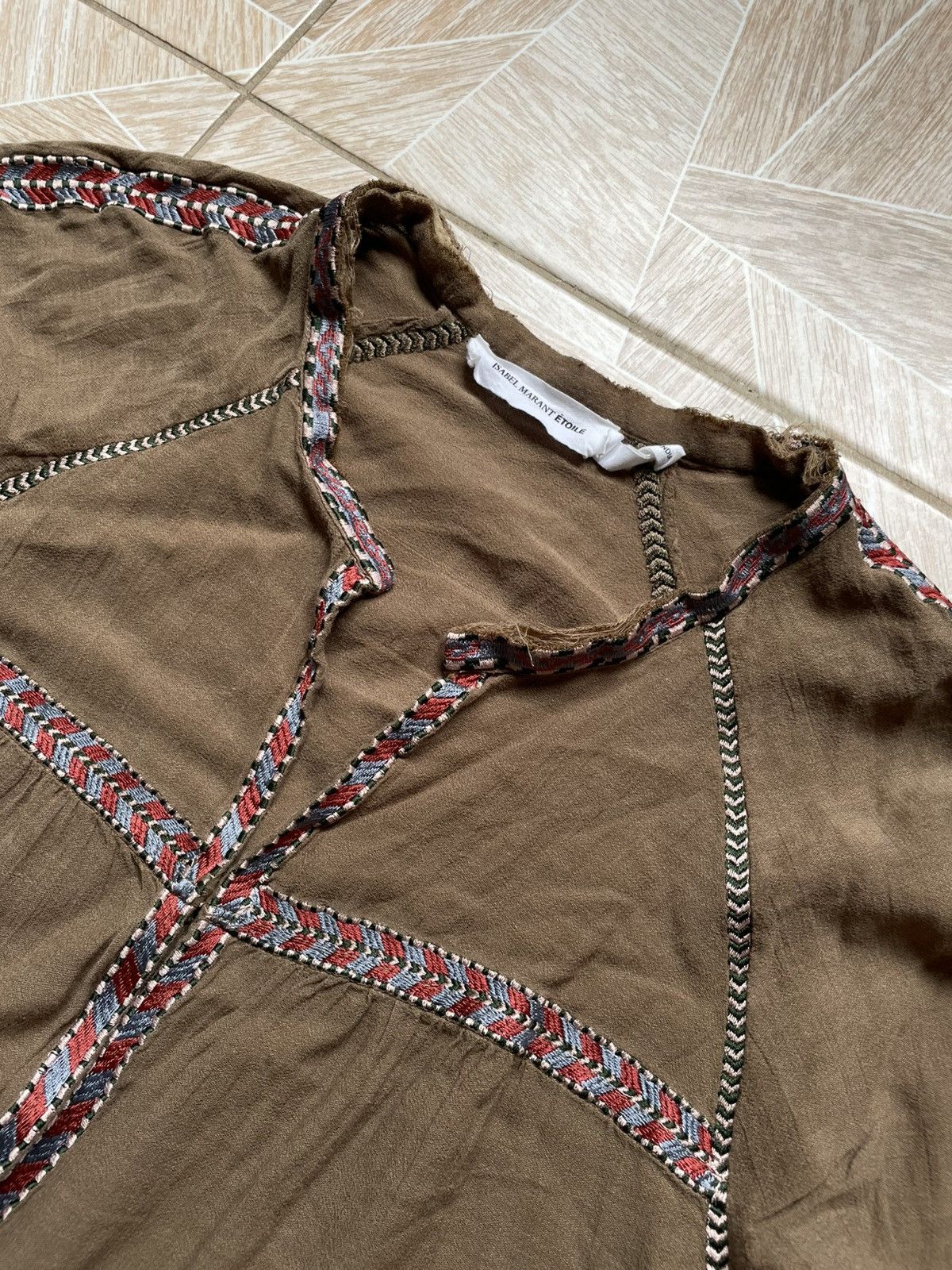 Designer × Isabel Marant × Isabel Marant Etoile Isabel Marant Etolie Ornament Blouse Long Sleeve Viscose 34 Size XXS / US 00 / IT 34 - 2 Thumbnail