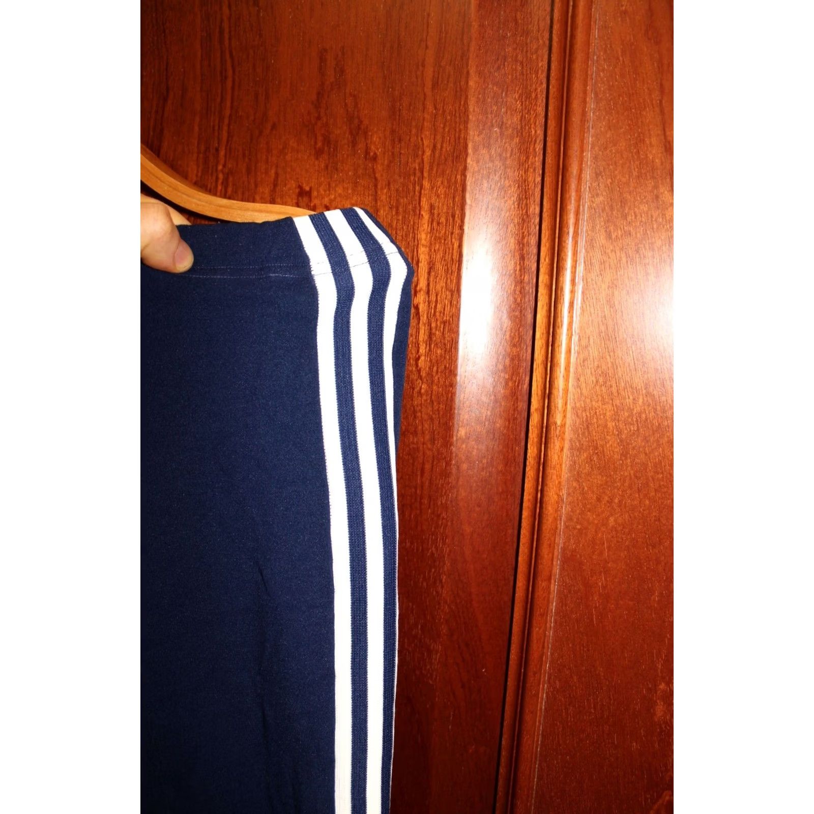 Adidas VINTAGE Adidas Track Pants Blue with White Stripes (Size 50) Unisex Adults Regular 50cm Waist 92.5cm Length Size US 34 / EU 50 - 2 Thumbnail