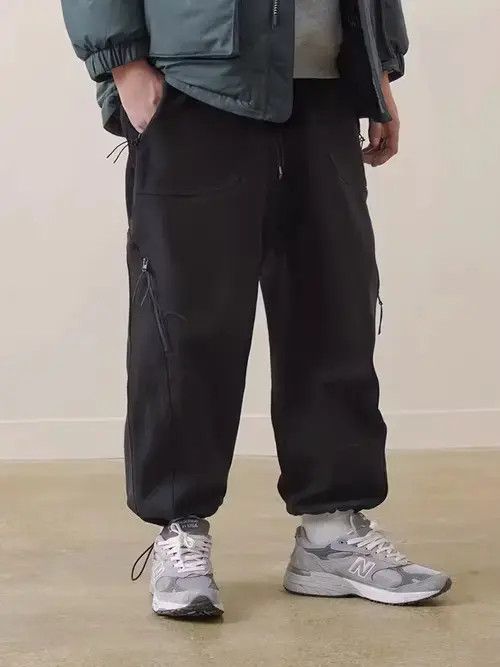 20AW Indigo Union Japan Black Worker Jogger Pants