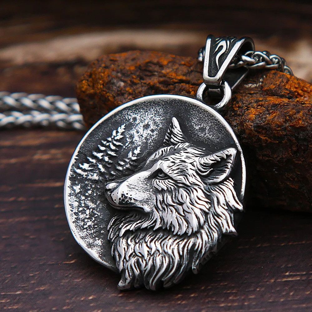 Other Viking Wolf Pendant Necklace Size ONE SIZE - 1 Thumbnail