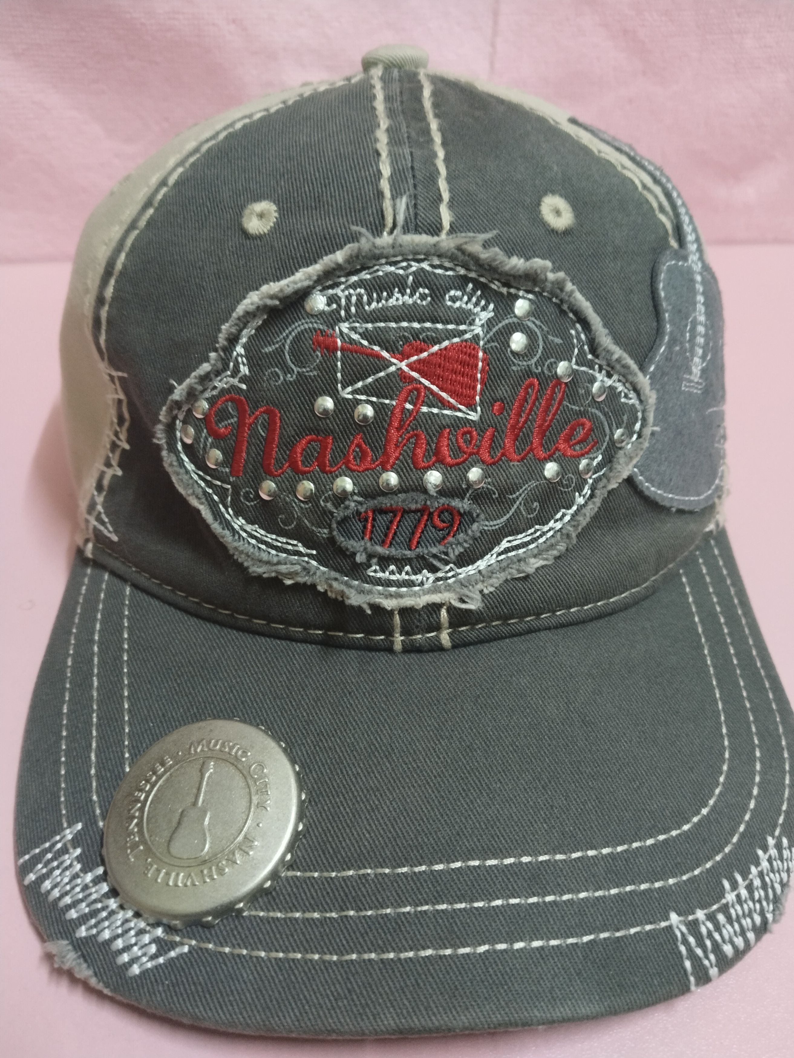 Japanese Brand VINTAGE NASHVILLE MUSIC CITY BY HAT GRAPHIX CAP Size ONE SIZE - 2 Thumbnail