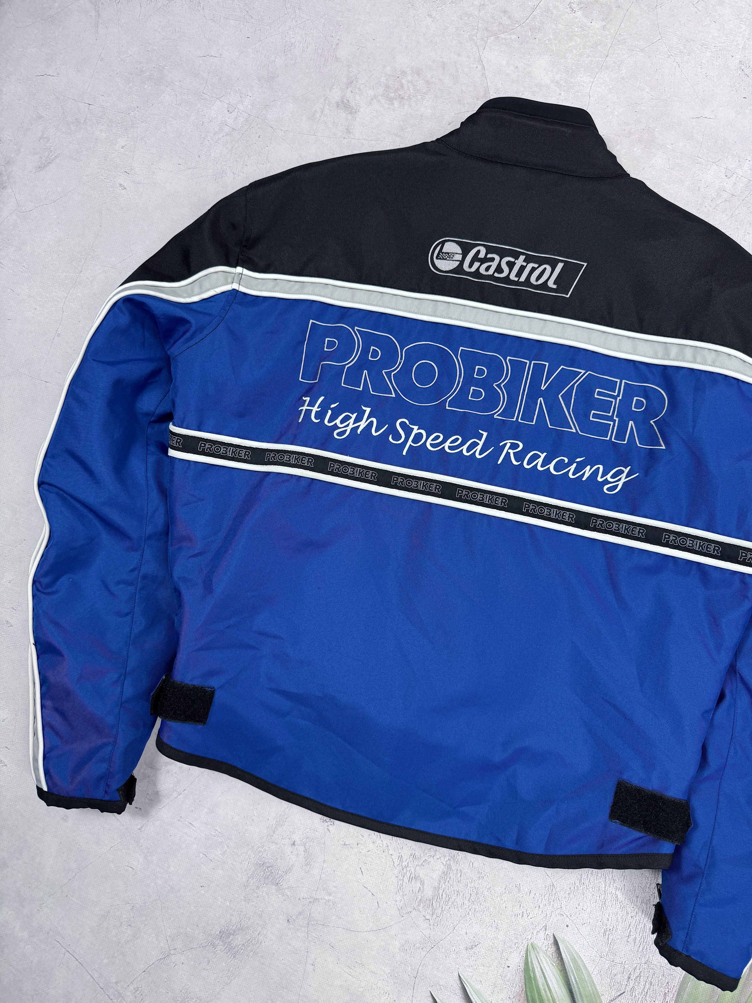 Vintage Probiker High Speed Racing Moto Jacket NGK Castrol LSL Size US L / EU 52-54 / 3 - 14 Thumbnail