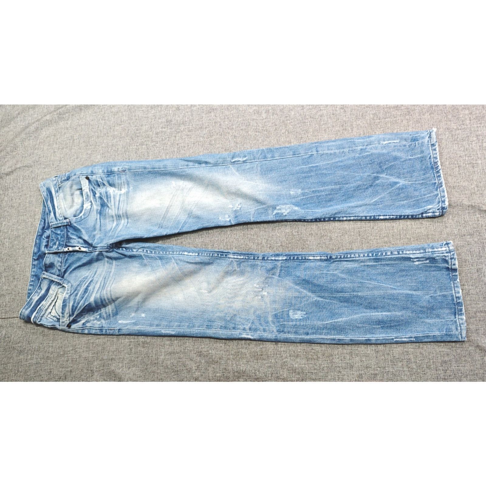 Hysteric Glamour Vintage Japanese Brand Faded Clawmark Low Rise Denim Jeans Size 30" / US 8 / IT 44 - 7 Thumbnail