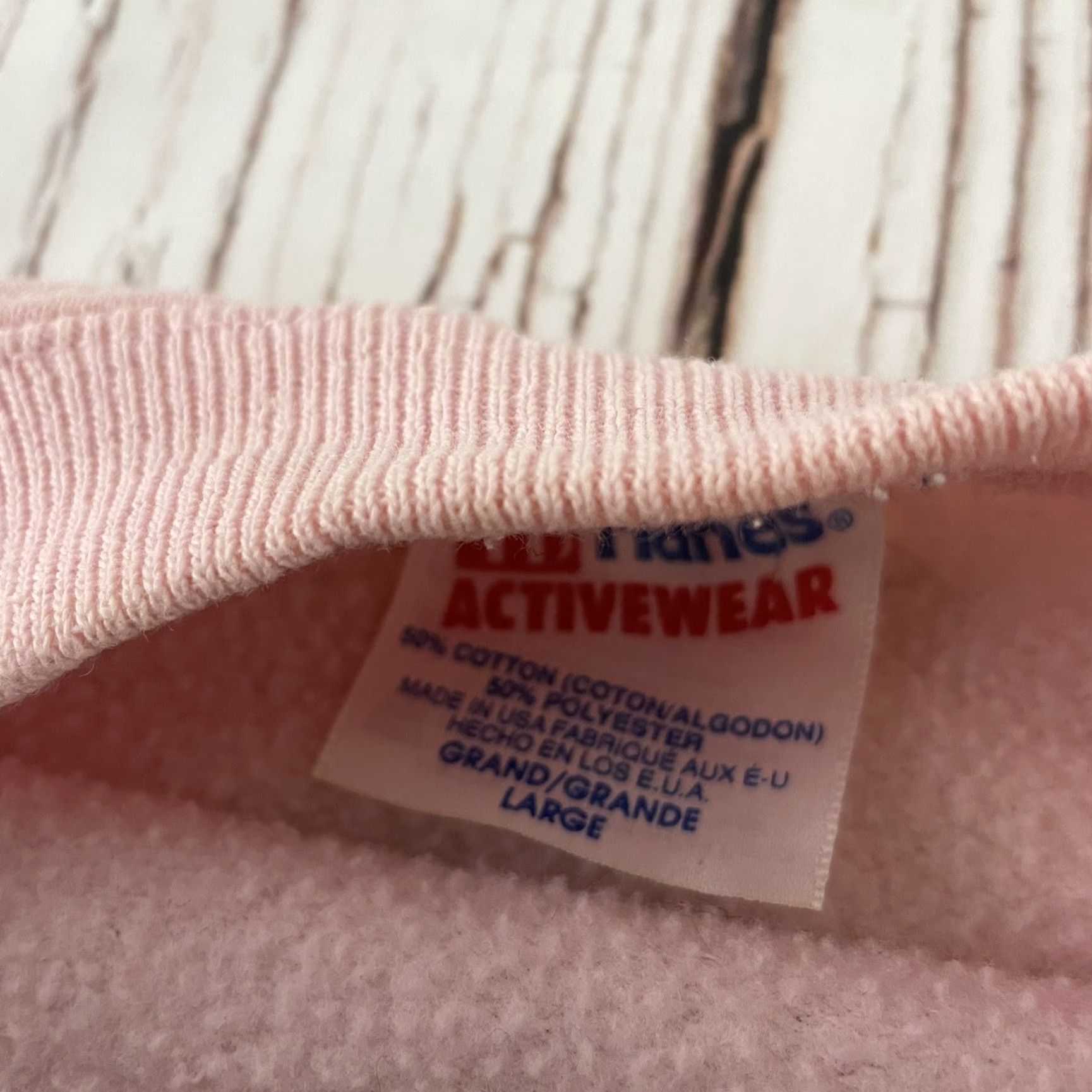 Hanes VINTAGE Hanes Sweatshirt Pullover Mens L Pink New Orleans Activewear Shirt Size US L / EU 52-54 / 3 - 3 Thumbnail
