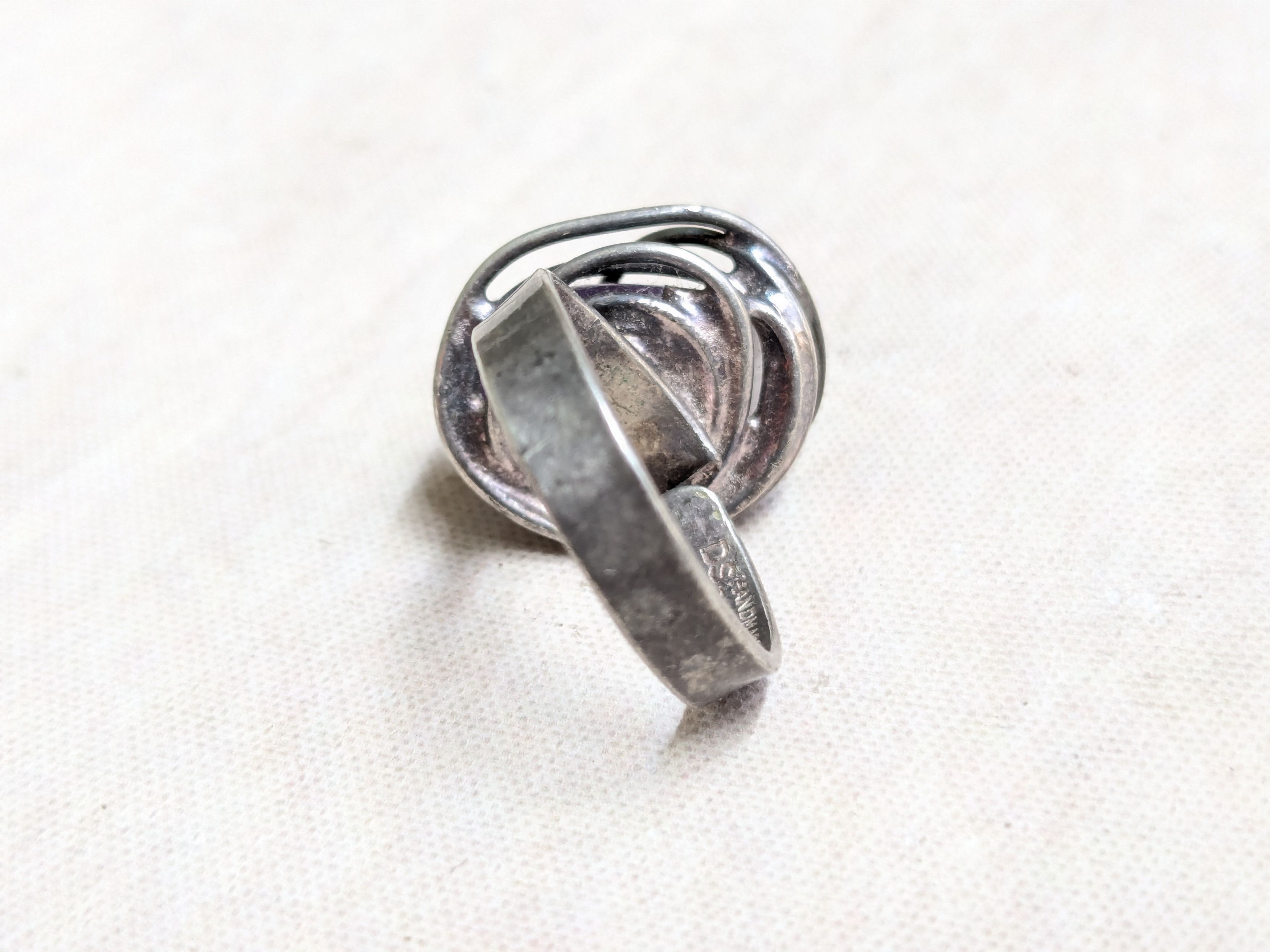 Jewelry × Vintage Vintage Sterling Silver Amethyst Ring Purple Denmark Size ONE SIZE - 8 Thumbnail
