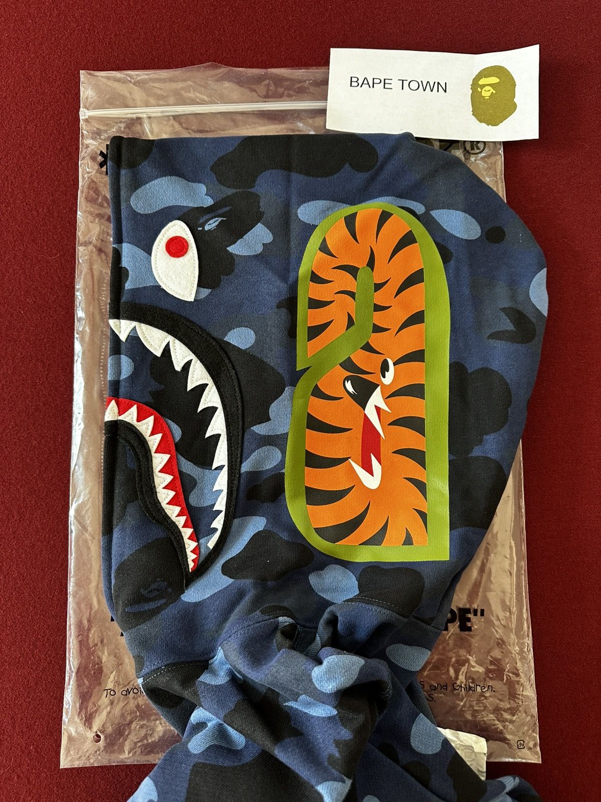 Bape COLOR CAMO FULL ZIP SHARK HOODIE (NAVY) Size US L / EU 52-54 / 3 - 3 Thumbnail