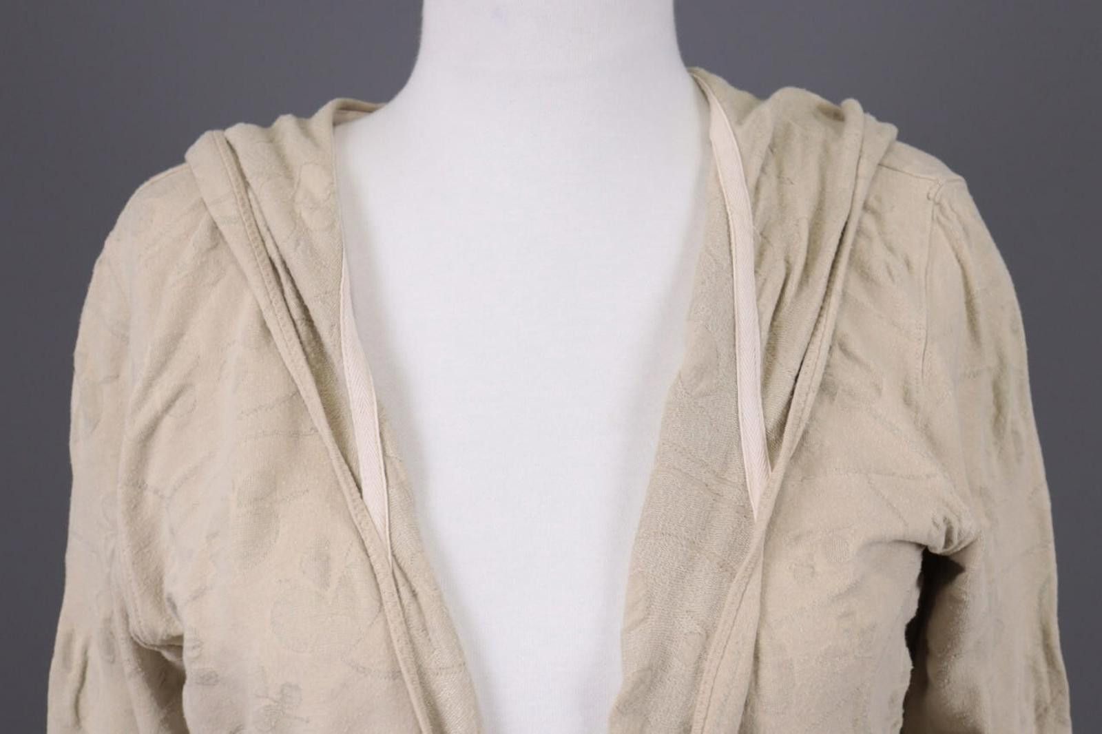 Designer Gudrun Sjoden Beige Floral Lagelook Cardigan Sweater Size L Size L / US 10 / IT 46 - 5 Thumbnail