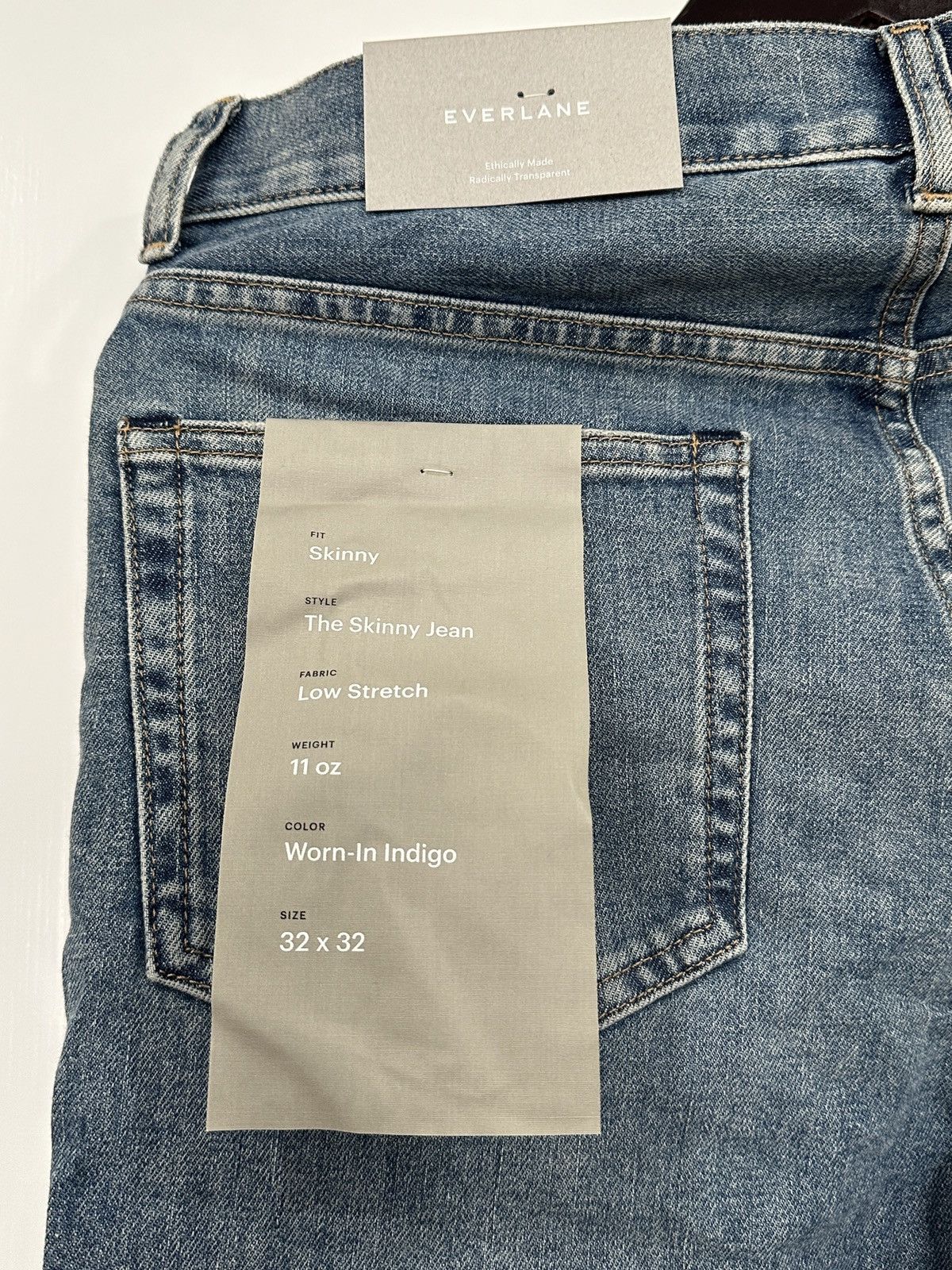 Everlane NEW Everlane Skinny Fit Washed Denim Jeans Size US 32 / EU 48 - 5 Thumbnail